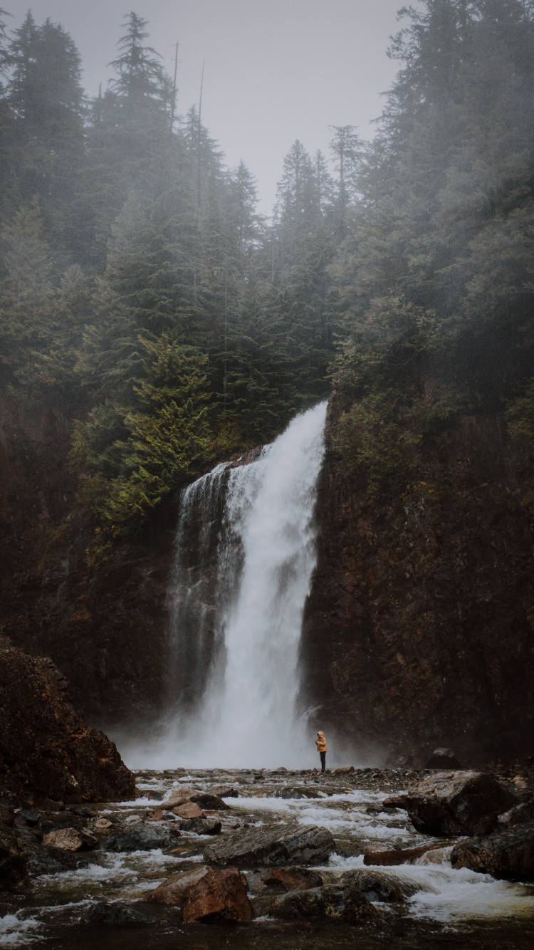 Gewässer, Wasserfall, Wasserressourcen, Natur, Wasser. Wallpaper in 750x1334 Resolution