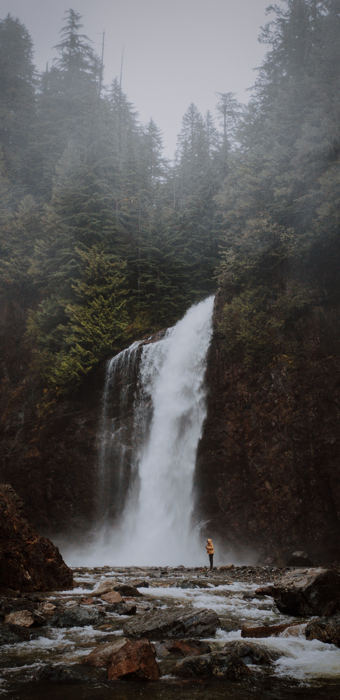Body of Water, Waterfall, Water Resources, Nature, Water. Wallpaper in 1440x2960 Resolution