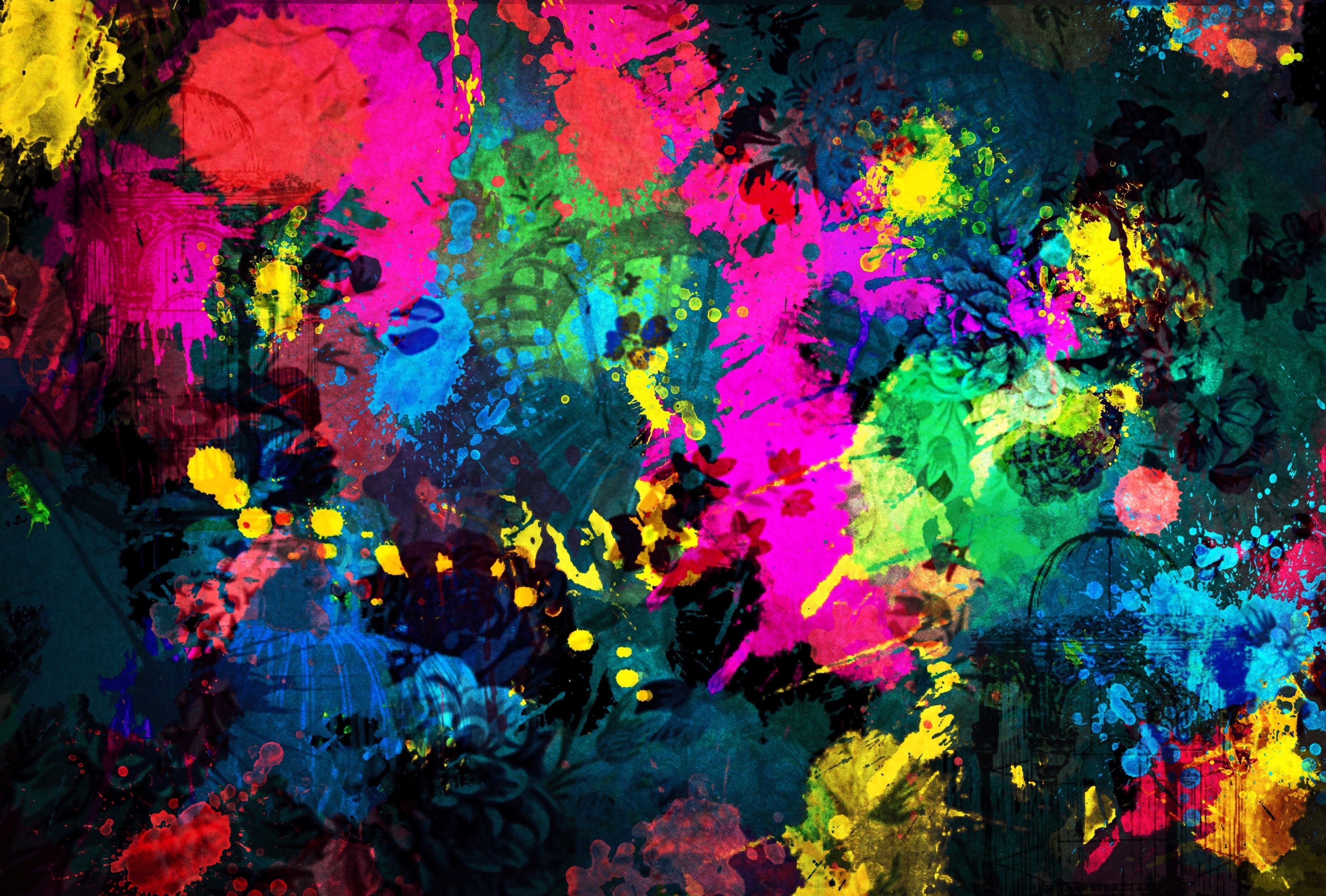 abstract painting desktop wallpaper