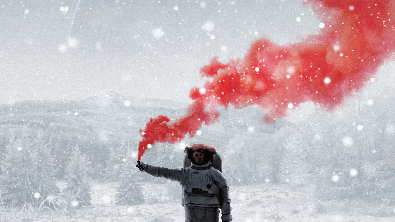 Schnee, Menschen in Der Natur, Regenschirm, Einfrieren, Kunst. Wallpaper in 1366x768 Resolution