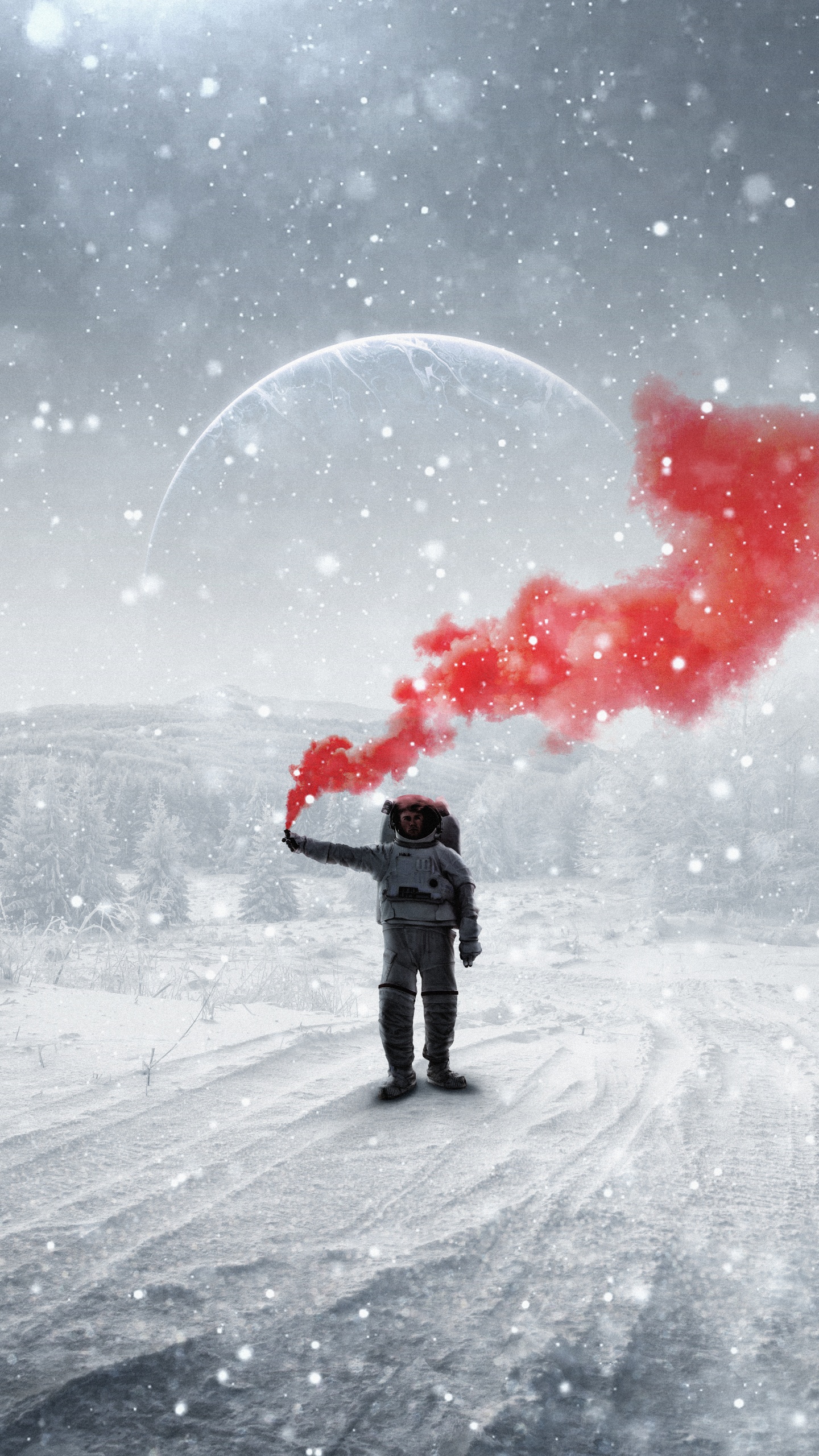 Schnee, Menschen in Der Natur, Regenschirm, Einfrieren, Kunst. Wallpaper in 1440x2560 Resolution