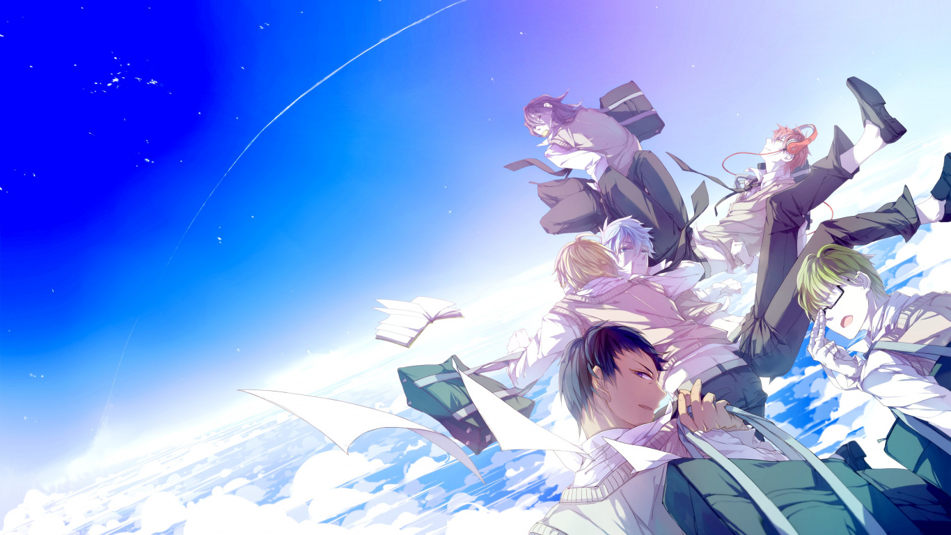 Femme en Robe Blanche et Noire Personnage D'anime. Wallpaper in 1366x768 Resolution