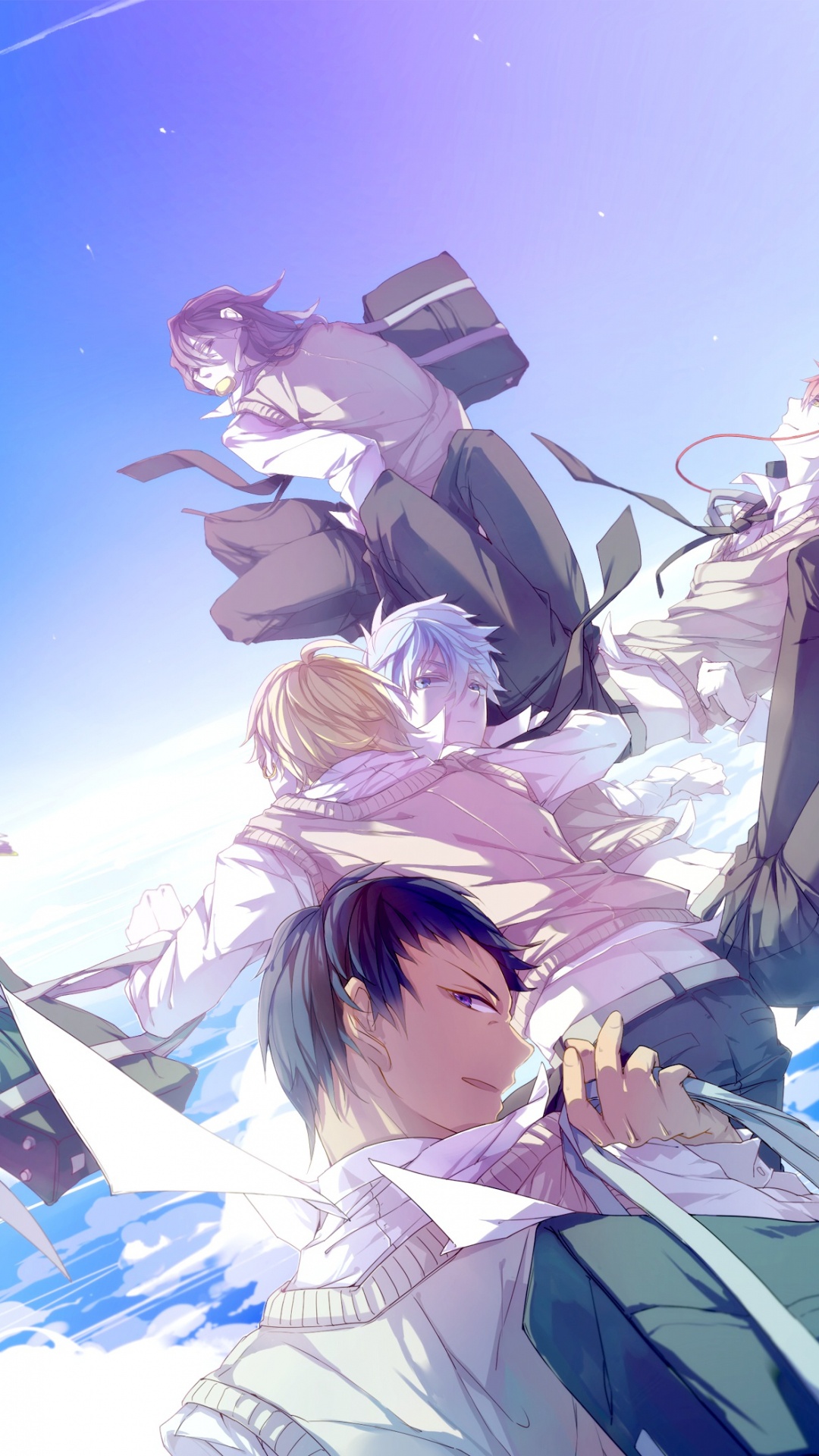 Frau im Weißen Und Schwarzen Kleid Anime-Charakter. Wallpaper in 1080x1920 Resolution