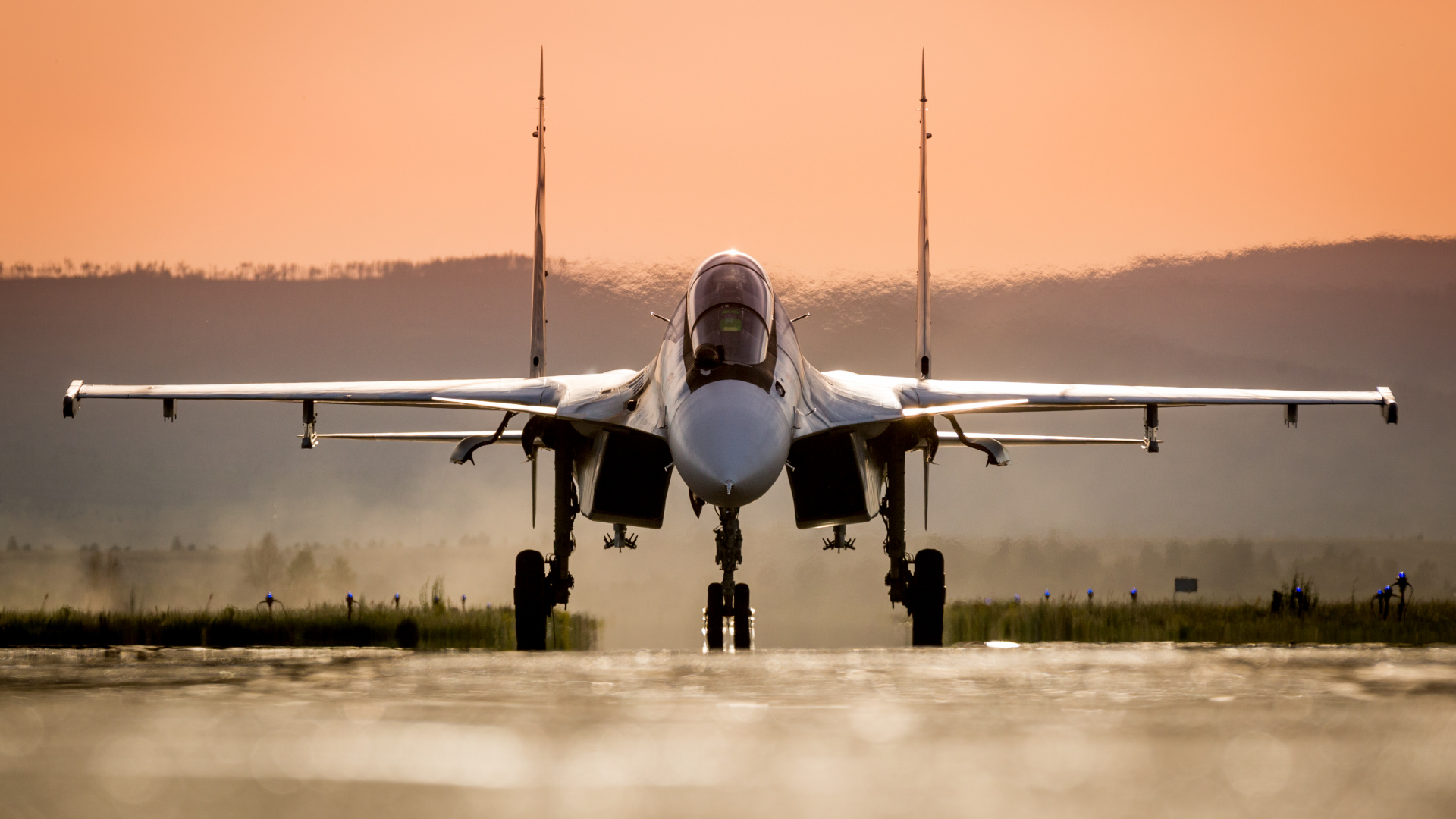 Gray Jet Plane on Gray Field During Daytime. Wallpaper in 1920x1080 Resolution