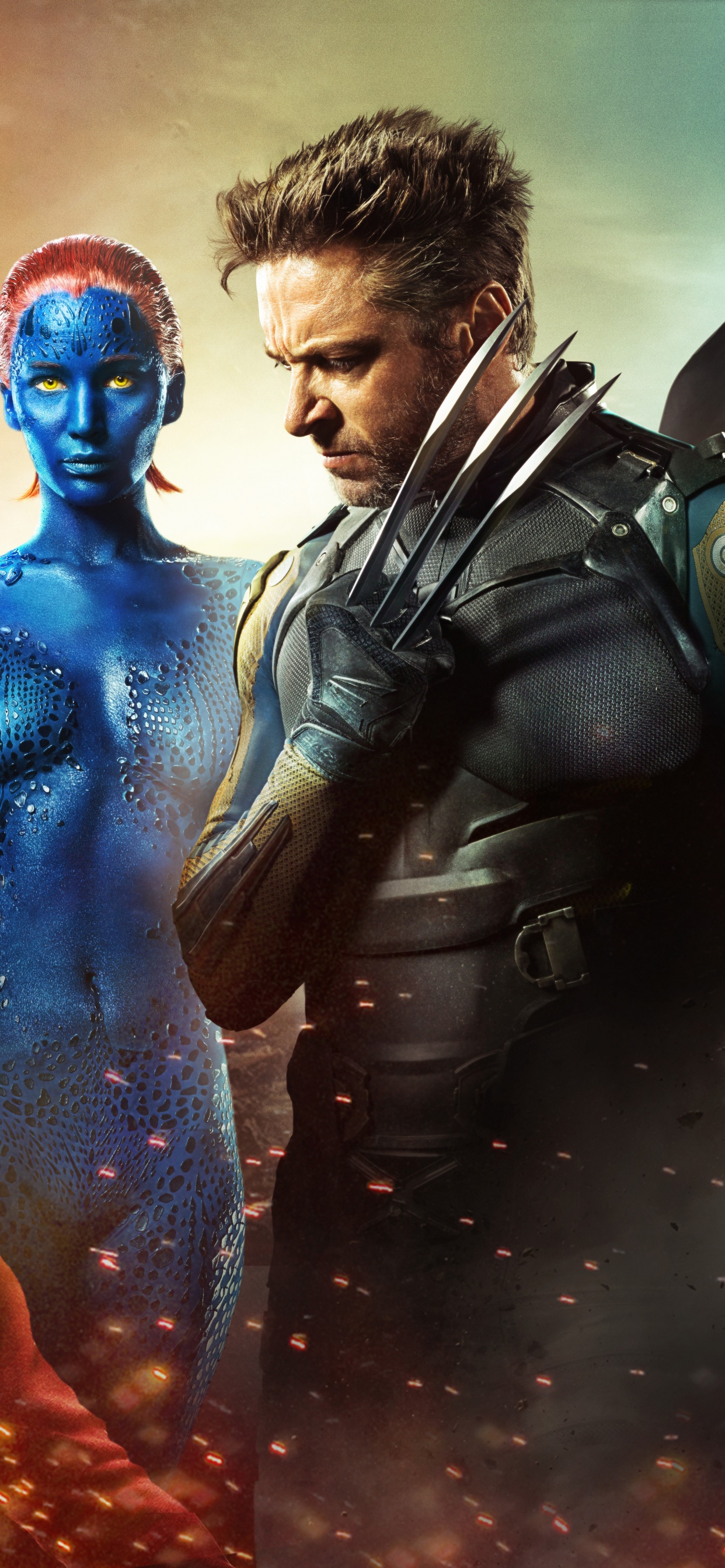 Superhero, X-Men Jours D'un Avenir Passé, Tempête, Bête, Magnéto. Wallpaper in 1242x2688 Resolution