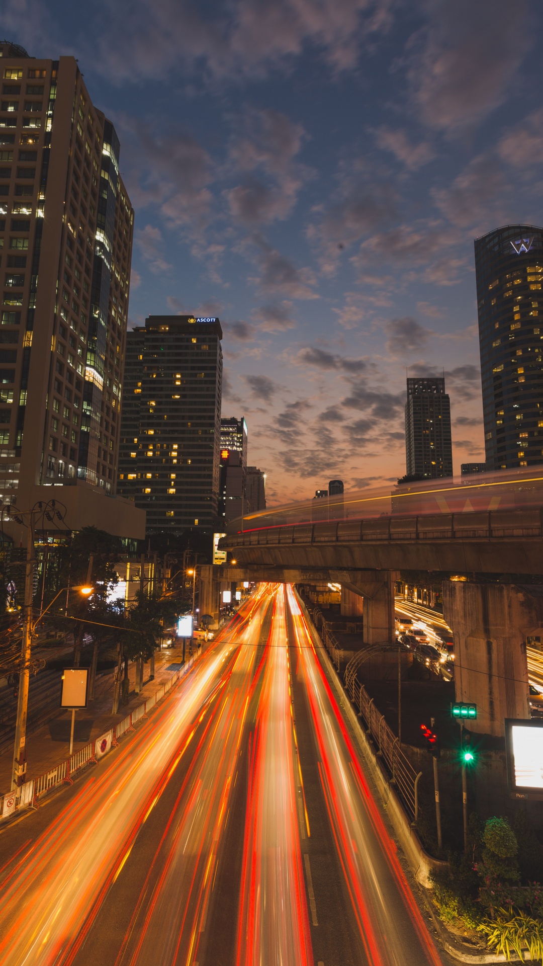 Time Lapse Photography of City During Night Time. Wallpaper in 1080x1920 Resolution