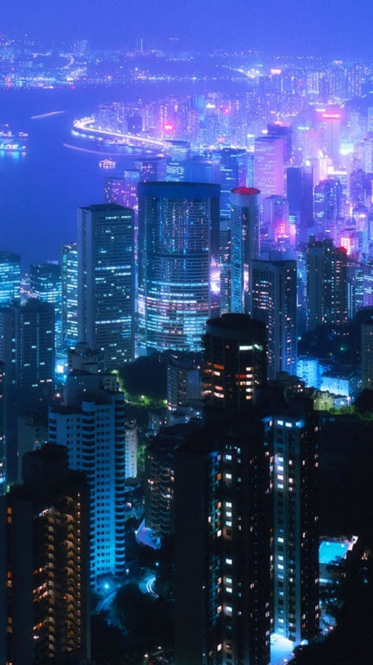 香港, 城市景观, 大都会, 城市, 天际线 壁纸 750x1334 允许