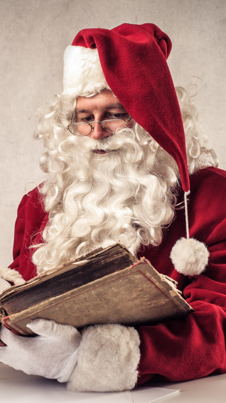 Santa Claus, Christmas Day, Christmas, Ded Moroz, Fictional Character. Wallpaper in 750x1334 Resolution