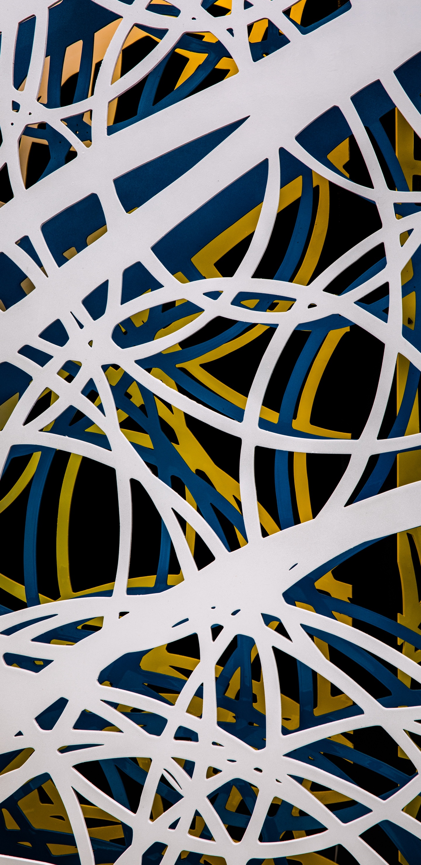 Pintura Abstracta Blanca y Azul. Wallpaper in 1440x2960 Resolution