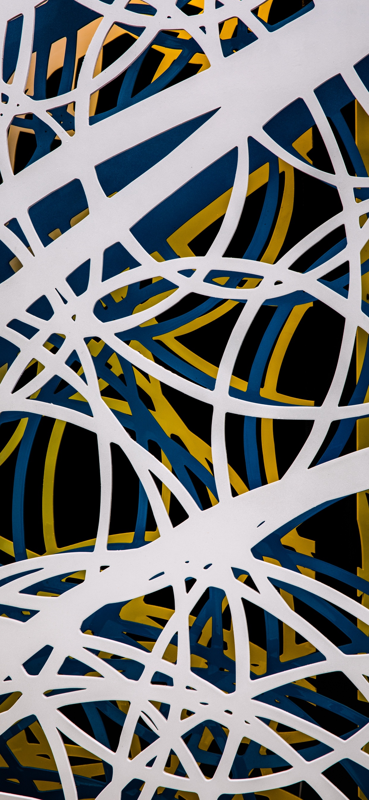 White and Blue Abstract Painting. Wallpaper in 1242x2688 Resolution