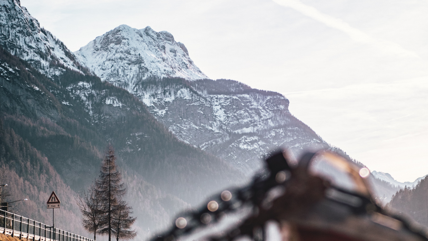 Mountain, Water, Mountainous Landforms, Natural Landscape, Snow. Wallpaper in 1366x768 Resolution