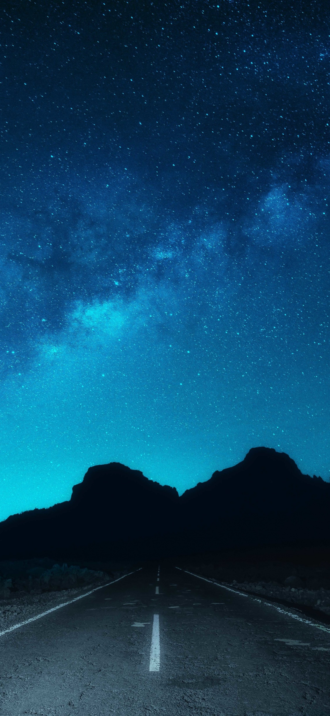 银河系, 宇宙, 气氛, 光, 地平线 壁纸 1125x2436 允许