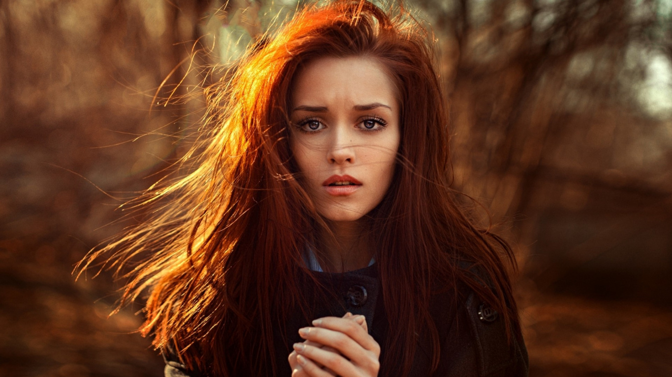 Red Hair, Hair, Beauty, Long Hair, Hairstyle. Wallpaper in 1366x768 Resolution