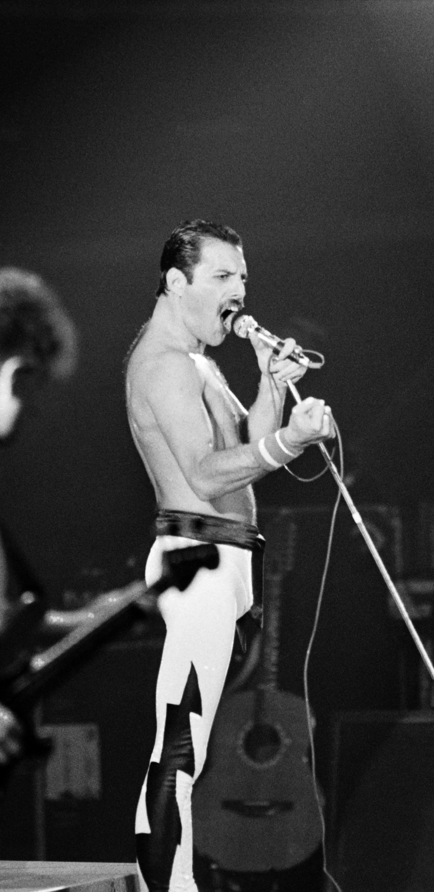 Freddie Mercury, Queen, Performance, Entertainment, Music. Wallpaper in 1440x2960 Resolution