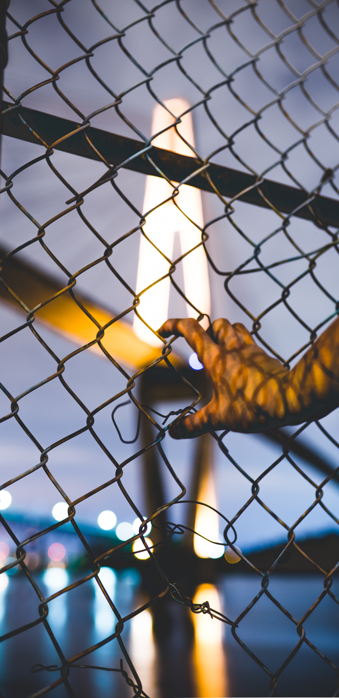 Person Climbing on a Rope. Wallpaper in 1440x2960 Resolution