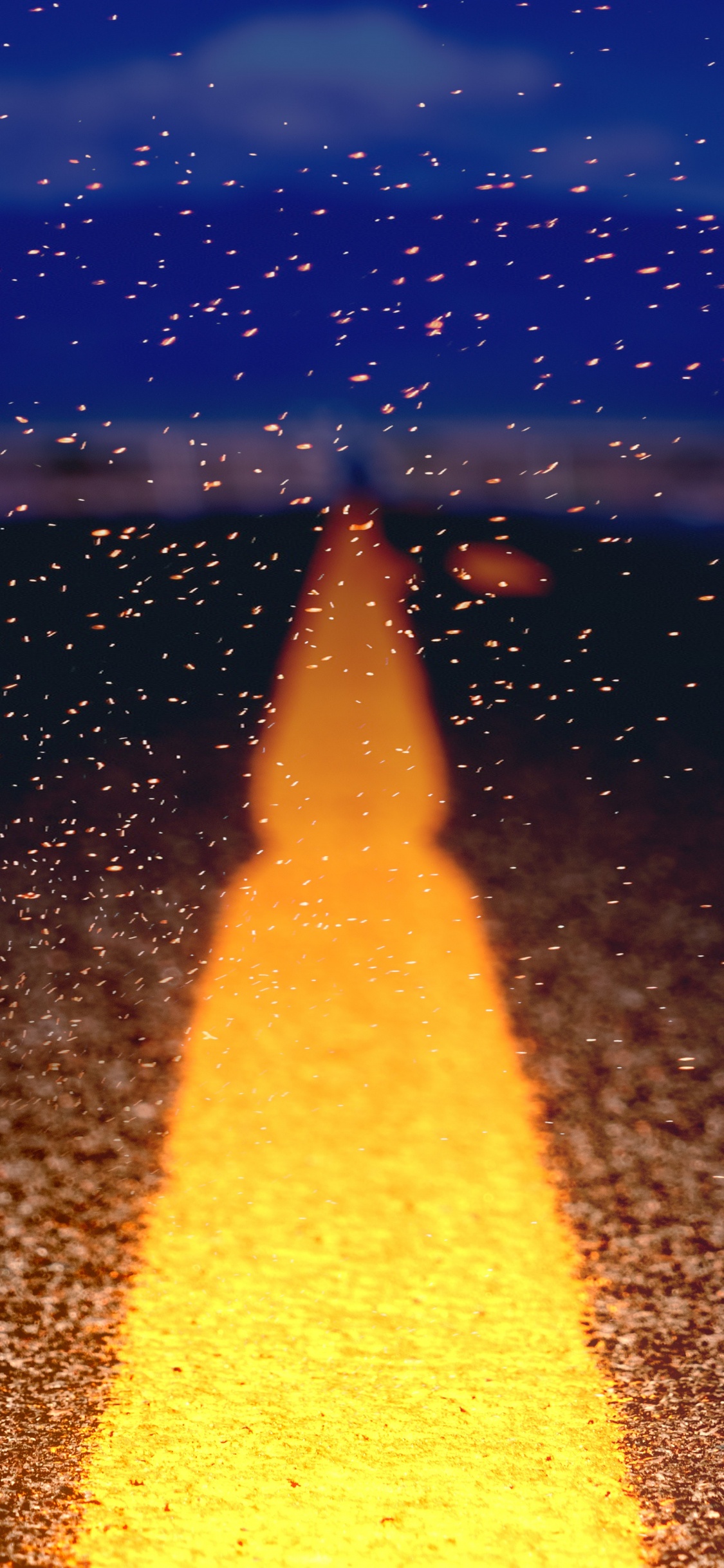 Blau, Wasser, Horizont, Licht, Meer. Wallpaper in 1125x2436 Resolution