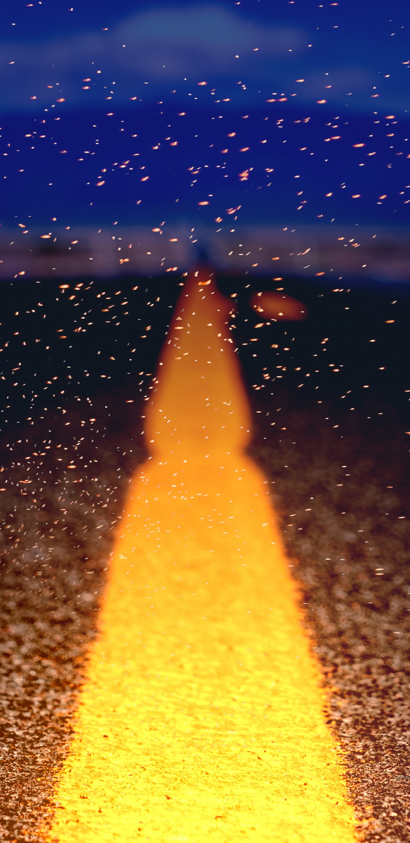 Blue, Water, Horizon, Light, Sea. Wallpaper in 1440x2960 Resolution