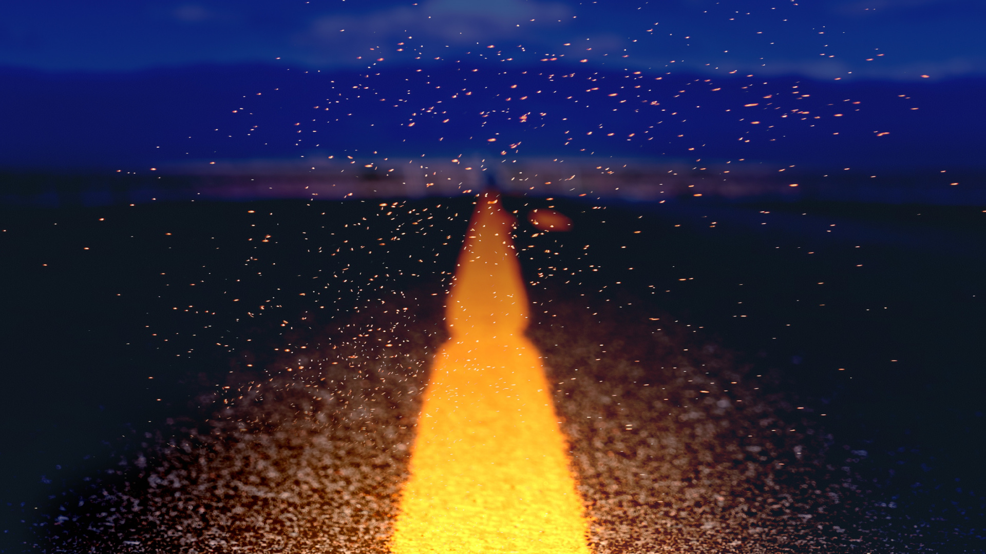 地平线, 光, 大海, 冷静, 反射 壁纸 1920x1080 允许