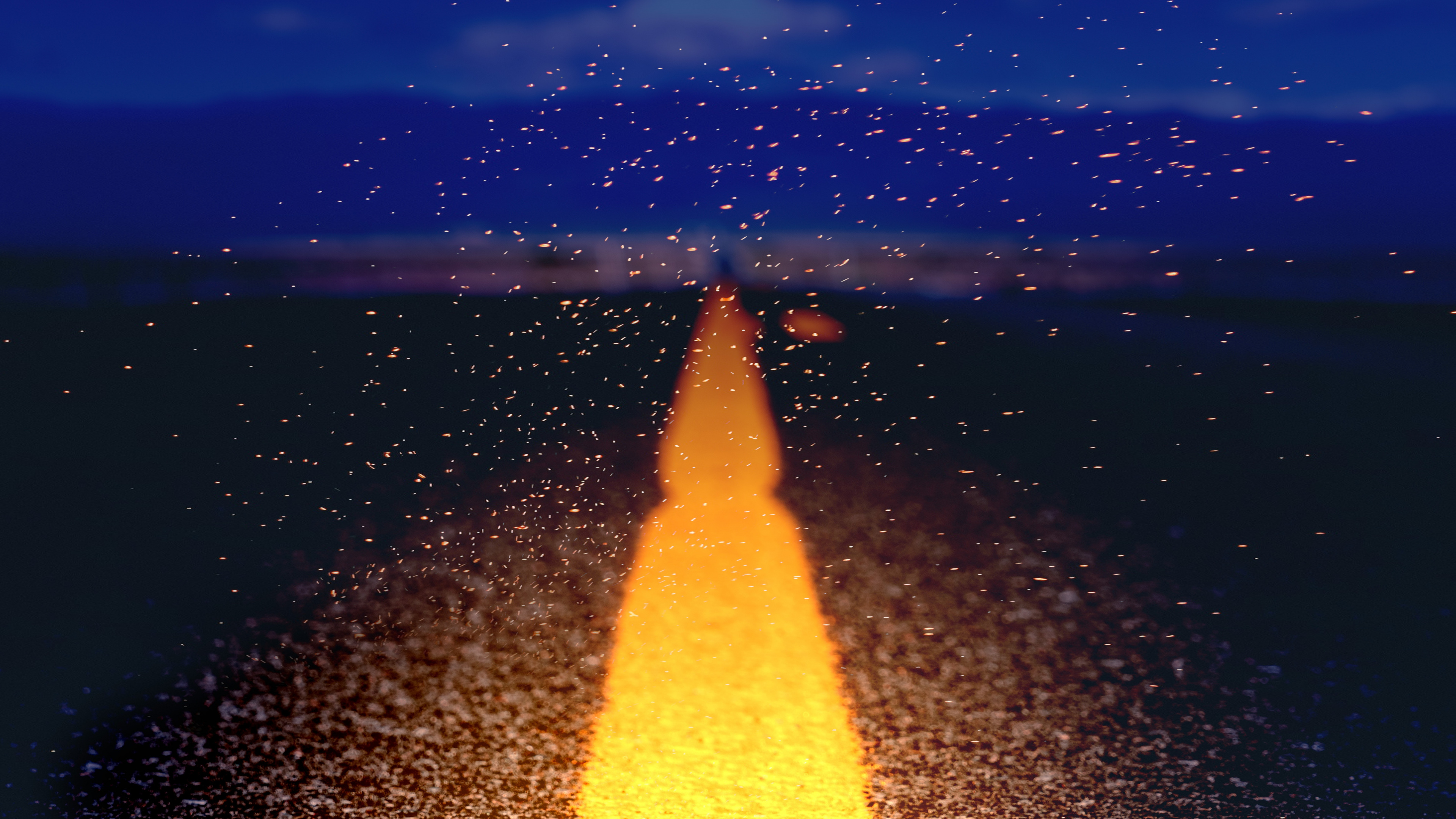 Blue, Eau, Horizon, Lumière, Mer. Wallpaper in 3840x2160 Resolution