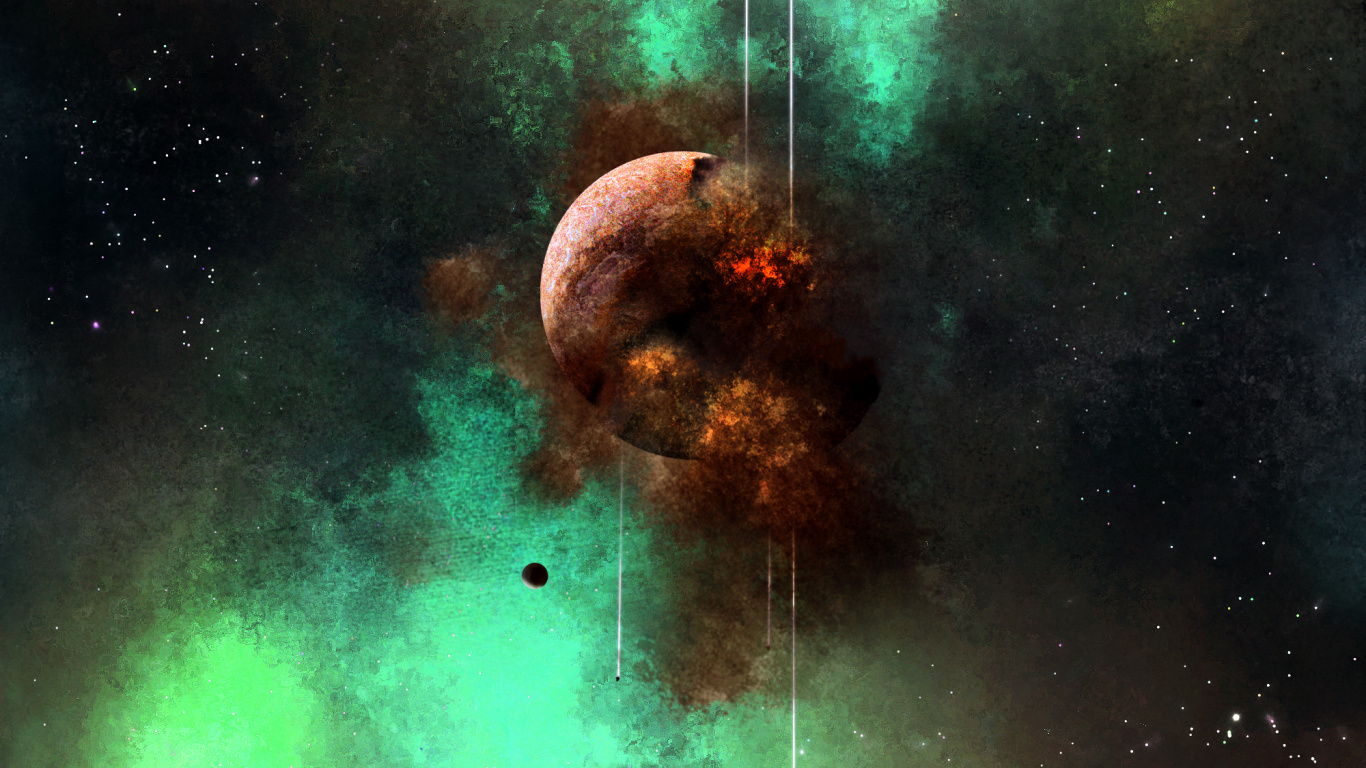 天文学对象, 明星, 外层空间, 天空, 特效 壁纸 1366x768 允许