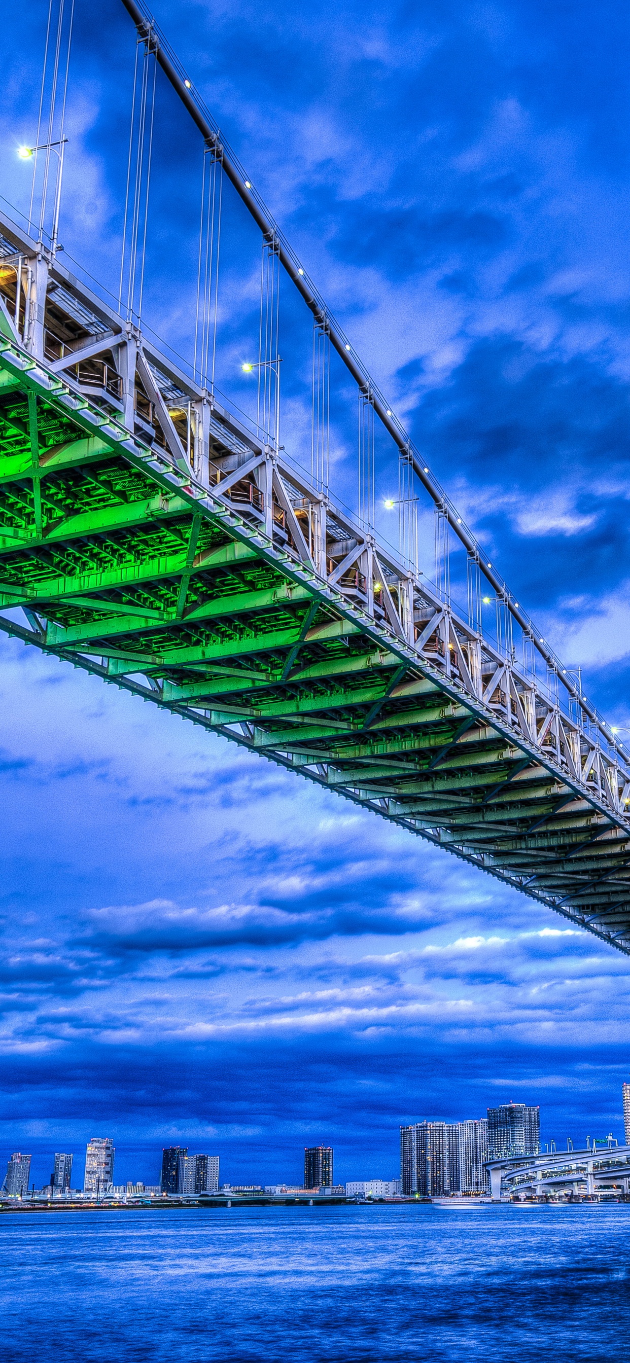 Tagsüber Grüne Brücke Unter Blauem Himmel. Wallpaper in 1242x2688 Resolution