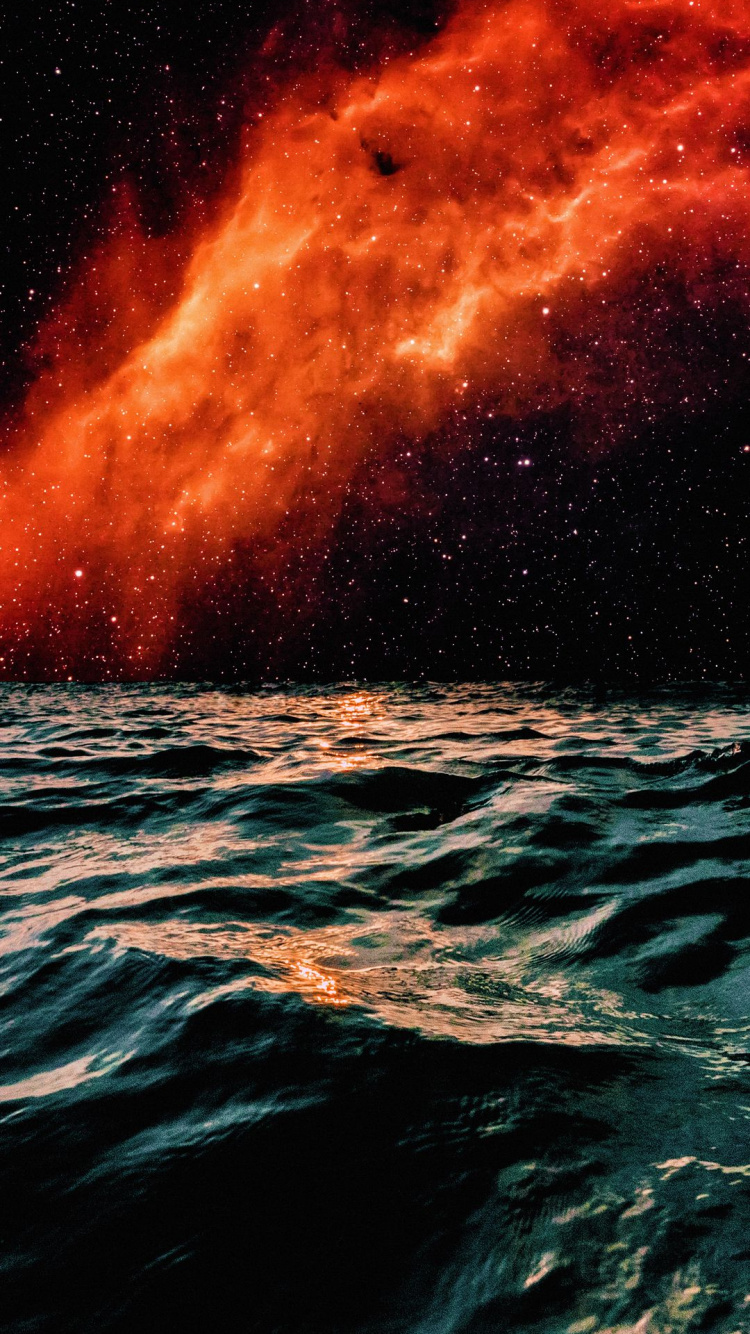 Nebulosa de Emisión, Nebulosa de California, la Astronomía, Agua, Oceano. Wallpaper in 750x1334 Resolution