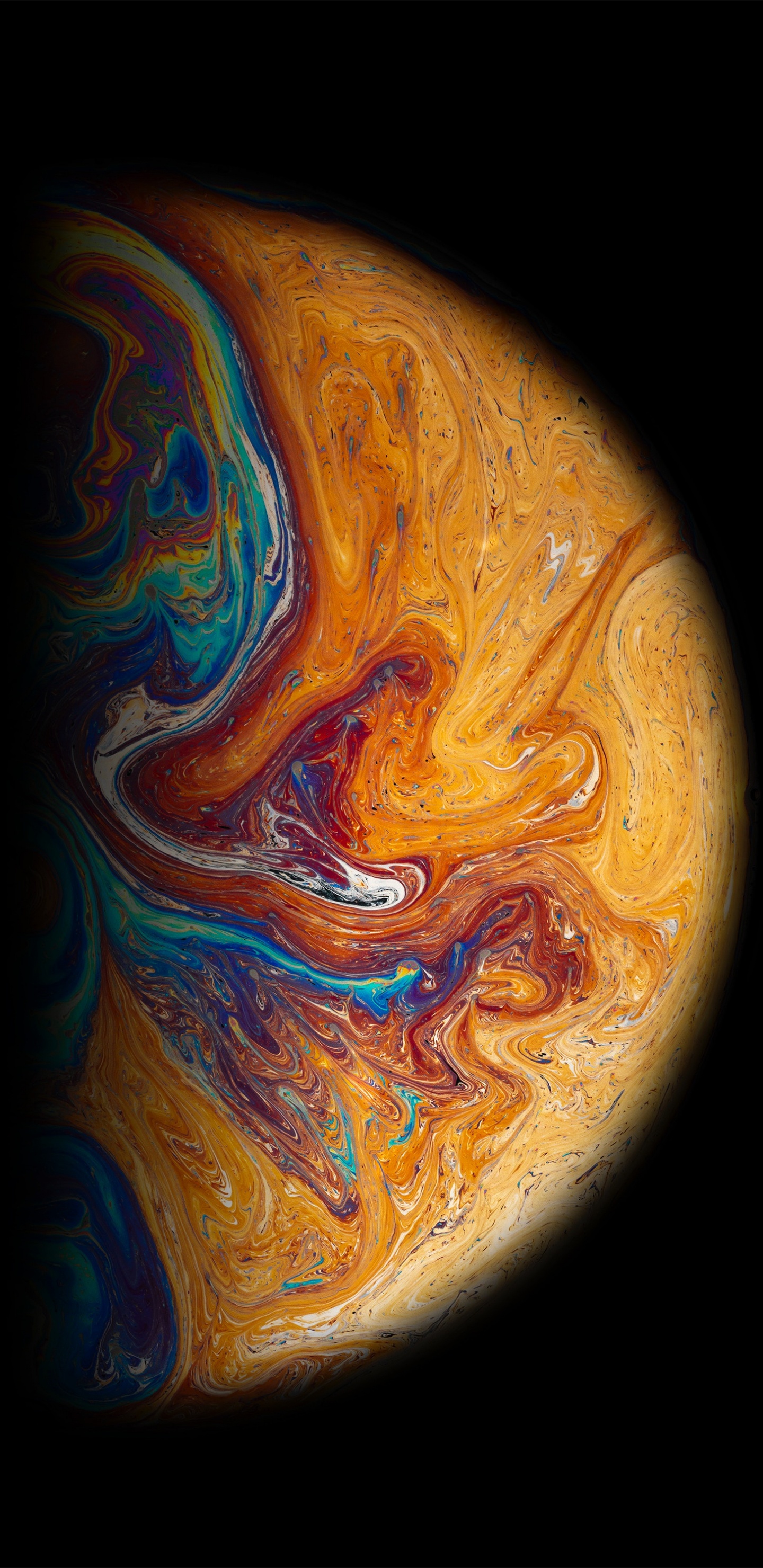 Blaue Und Braune Mondillustration. Wallpaper in 1440x2960 Resolution