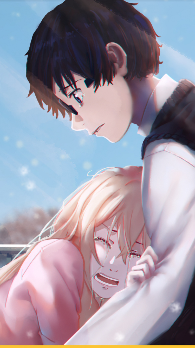 Mann im Schwarzen Hemd Küsst Frau im Weißen Kleid. Wallpaper in 750x1334 Resolution