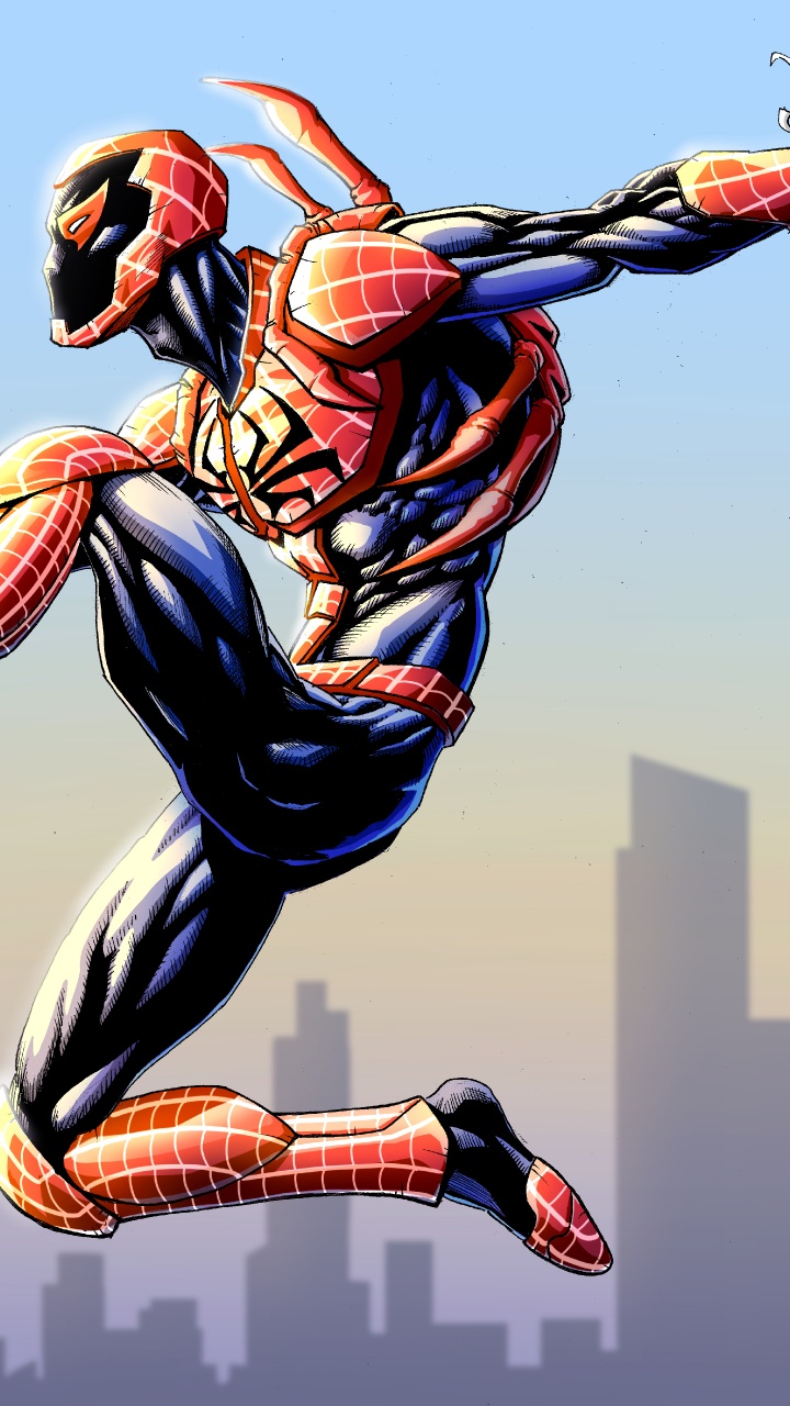 Spider-man, Spider Man Blue Beetle, Blauer Käfer, Superhelden, Jaime Reyes. Wallpaper in 720x1280 Resolution