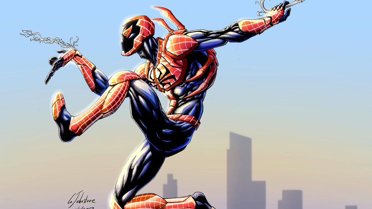 Spider-man, 超级英雄, 艺术, 数码艺术, 动画 壁纸 1280x720 允许