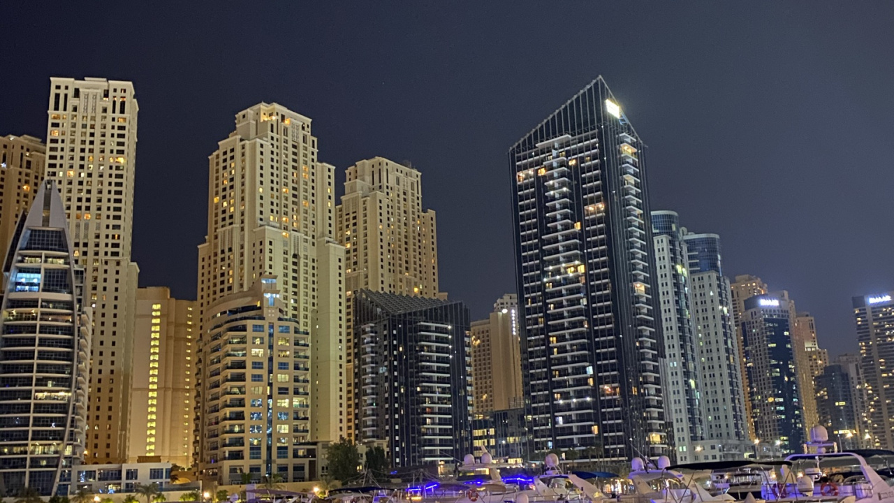 Dubaï, La Marina De Dubaï, Paysage Urbain, Tour de Bloc, Métropole. Wallpaper in 1280x720 Resolution