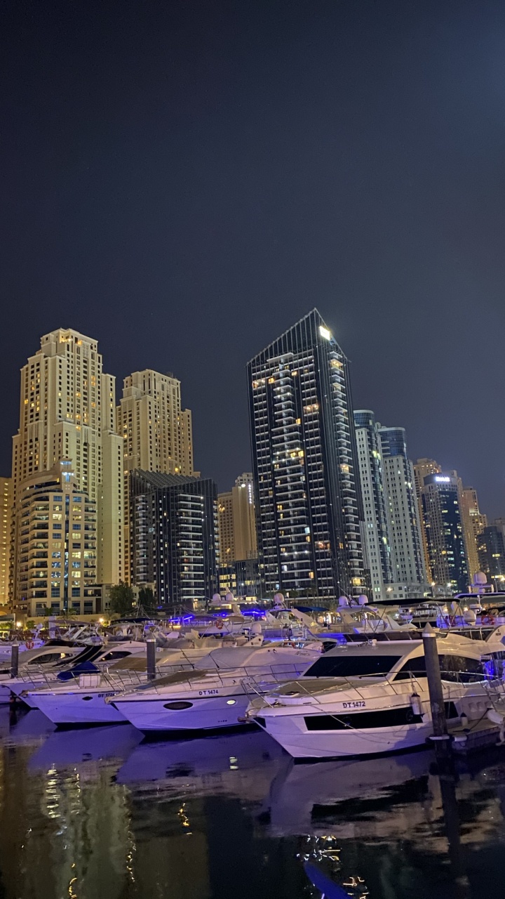 Dubaï, La Marina De Dubaï, Paysage Urbain, Tour de Bloc, Métropole. Wallpaper in 720x1280 Resolution