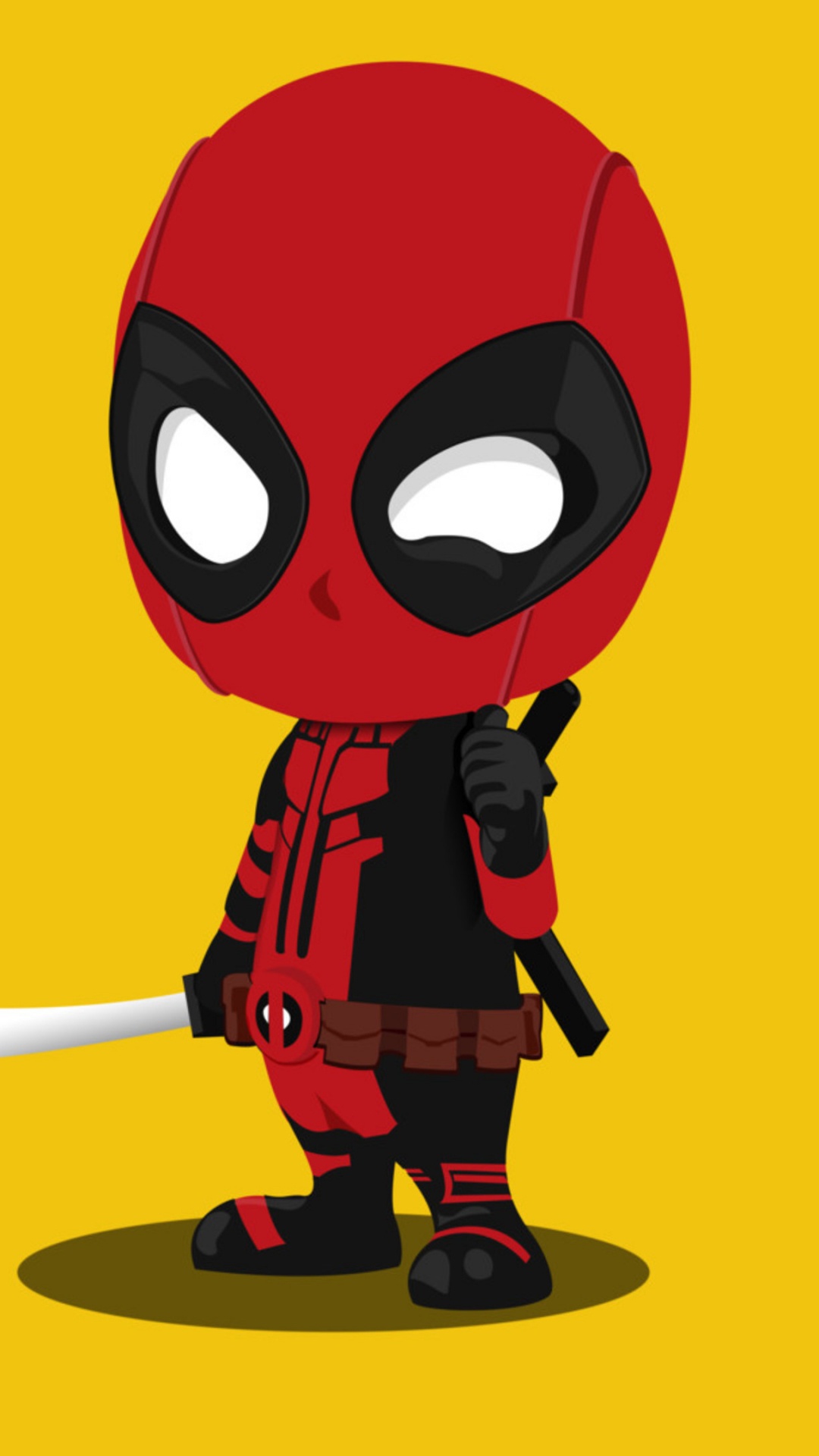 Ilustración de Personaje de Pájaro Enojado Rojo. Wallpaper in 1080x1920 Resolution