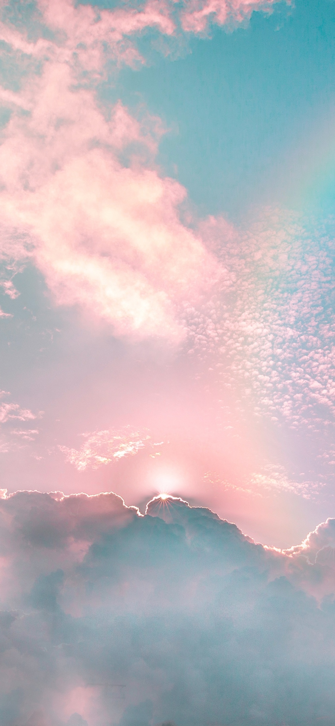 Rosa, Ambiente, Cumulus, Moonbow, la Luz Del Sol. Wallpaper in 1125x2436 Resolution