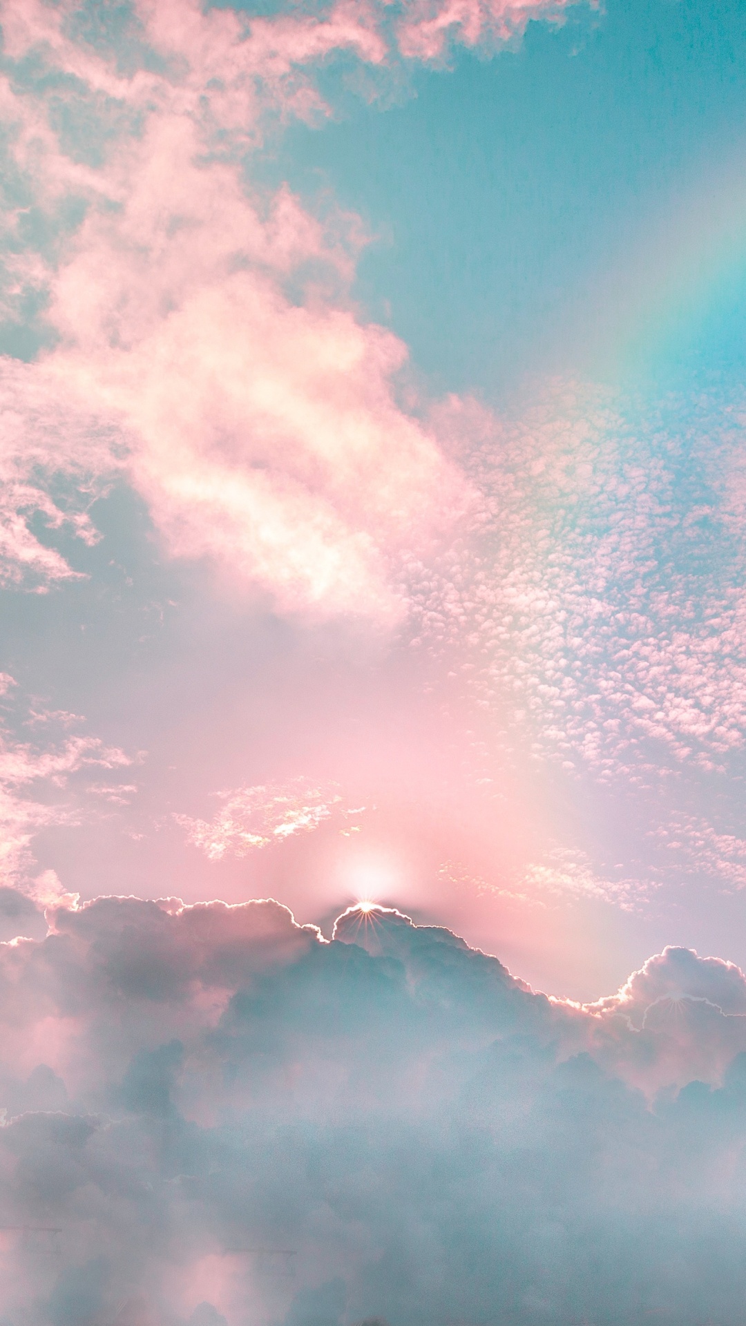 Cloud, Rainbow, Pink, Daytime, Atmosphere. Wallpaper in 1080x1920 Resolution