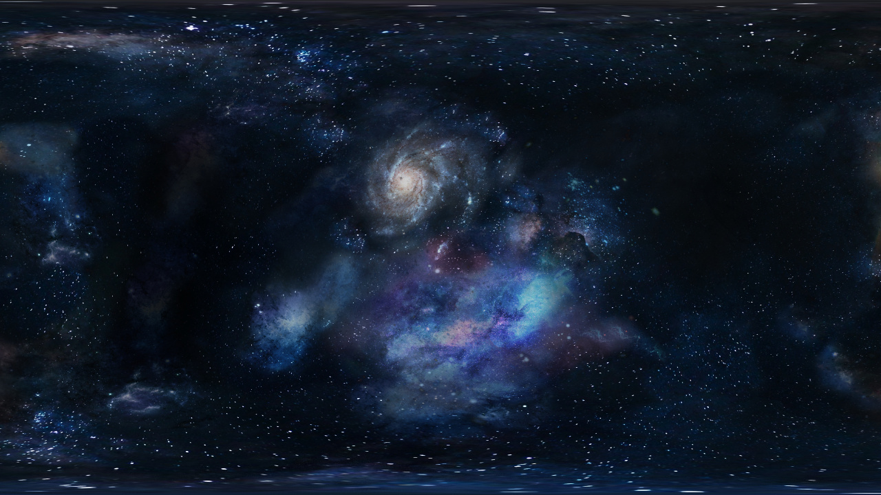 Ilustración de Galaxia Azul y Blanca. Wallpaper in 1280x720 Resolution