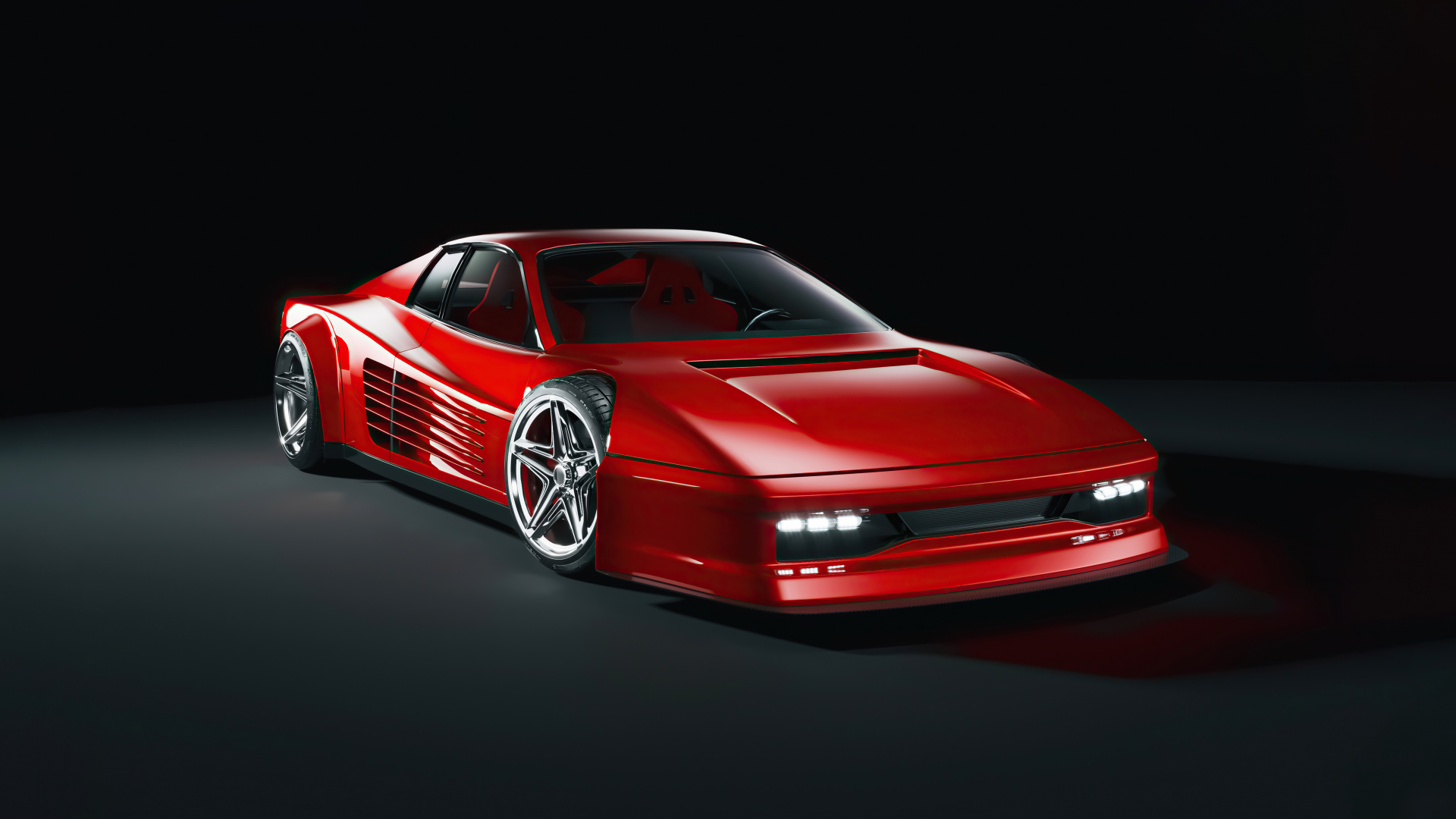 Ferrari Testarossa 1984 5k. Wallpaper in 1920x1080 Resolution
