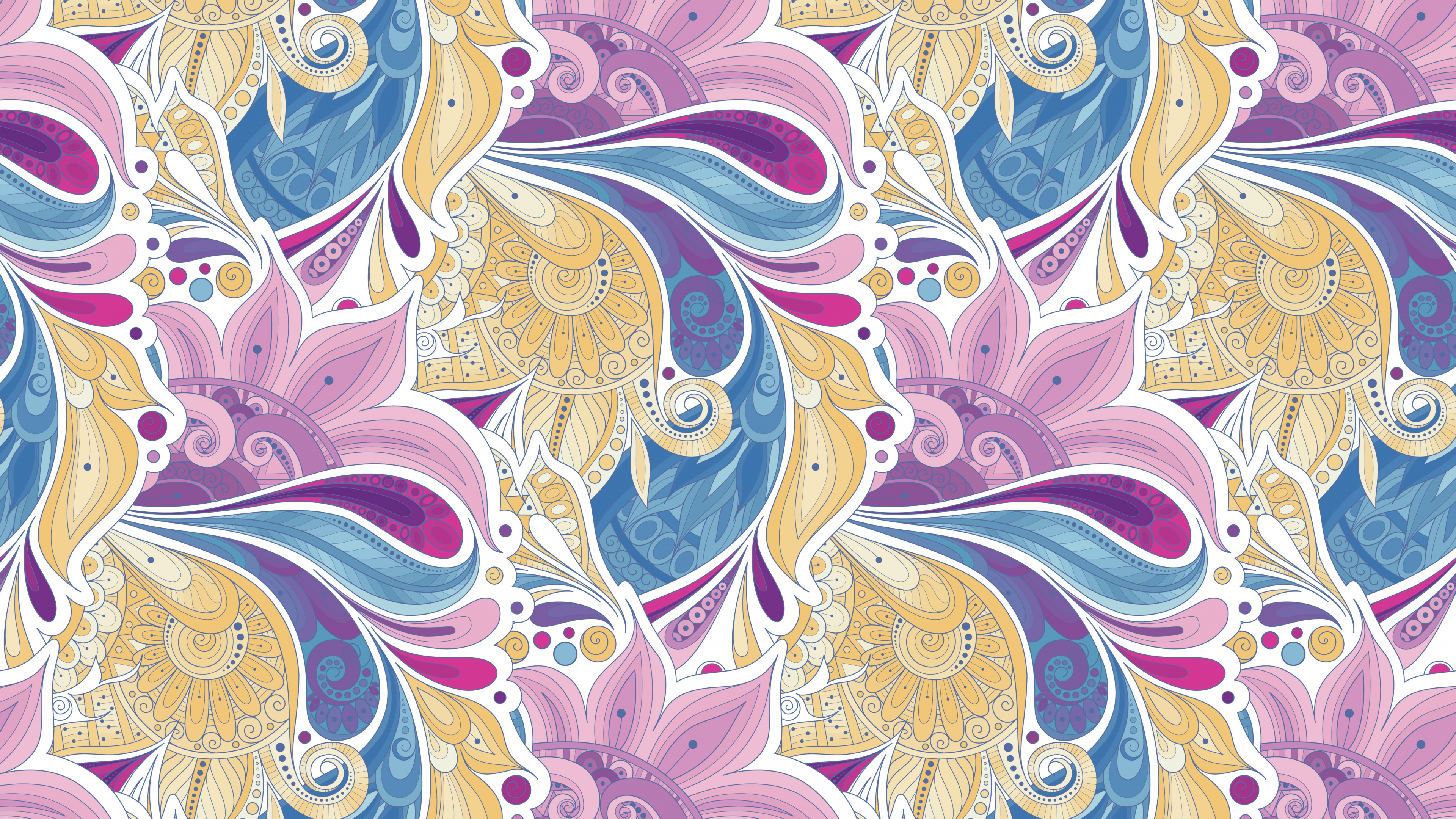 Blue Green and Yellow Abstract Painting. Wallpaper in 3840x2160 Resolution