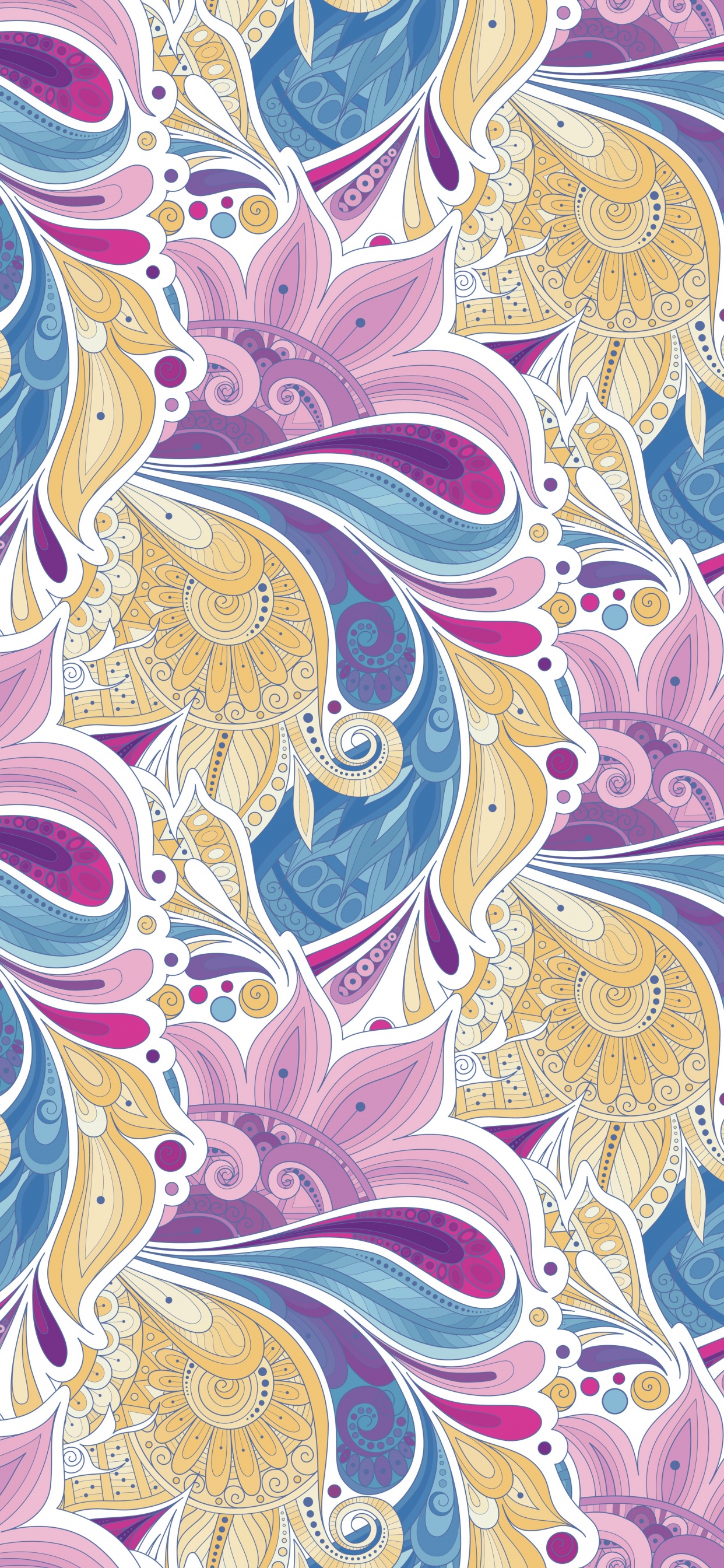 Pintura Abstracta Azul Verde y Amarilla. Wallpaper in 1242x2688 Resolution