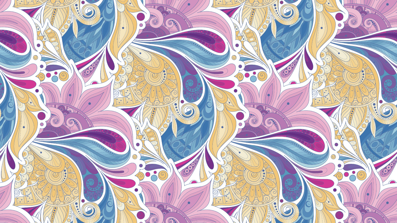 Pintura Abstracta Azul Verde y Amarilla. Wallpaper in 1366x768 Resolution