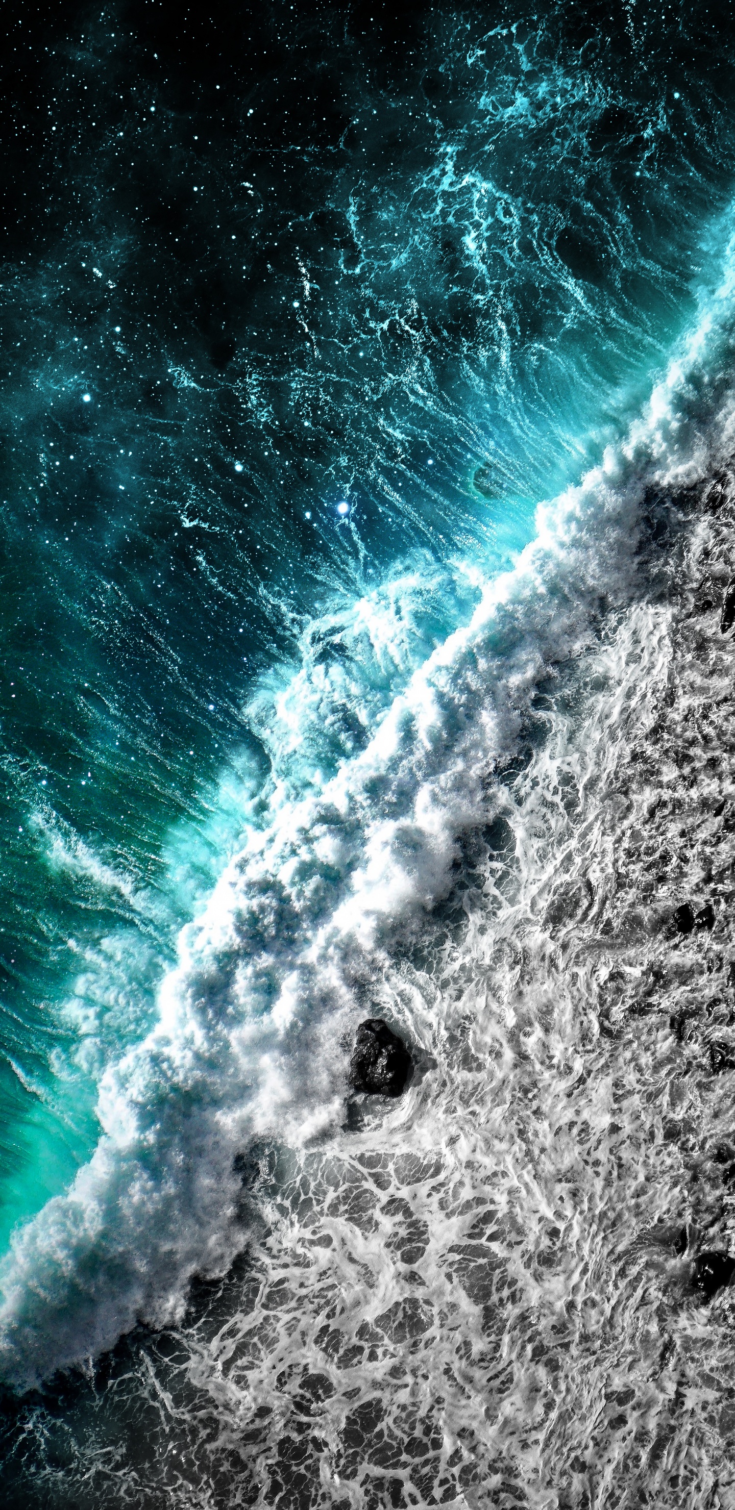 海洋, 水道, 液体, 天文学对象, 风波 壁纸 1440x2960 允许