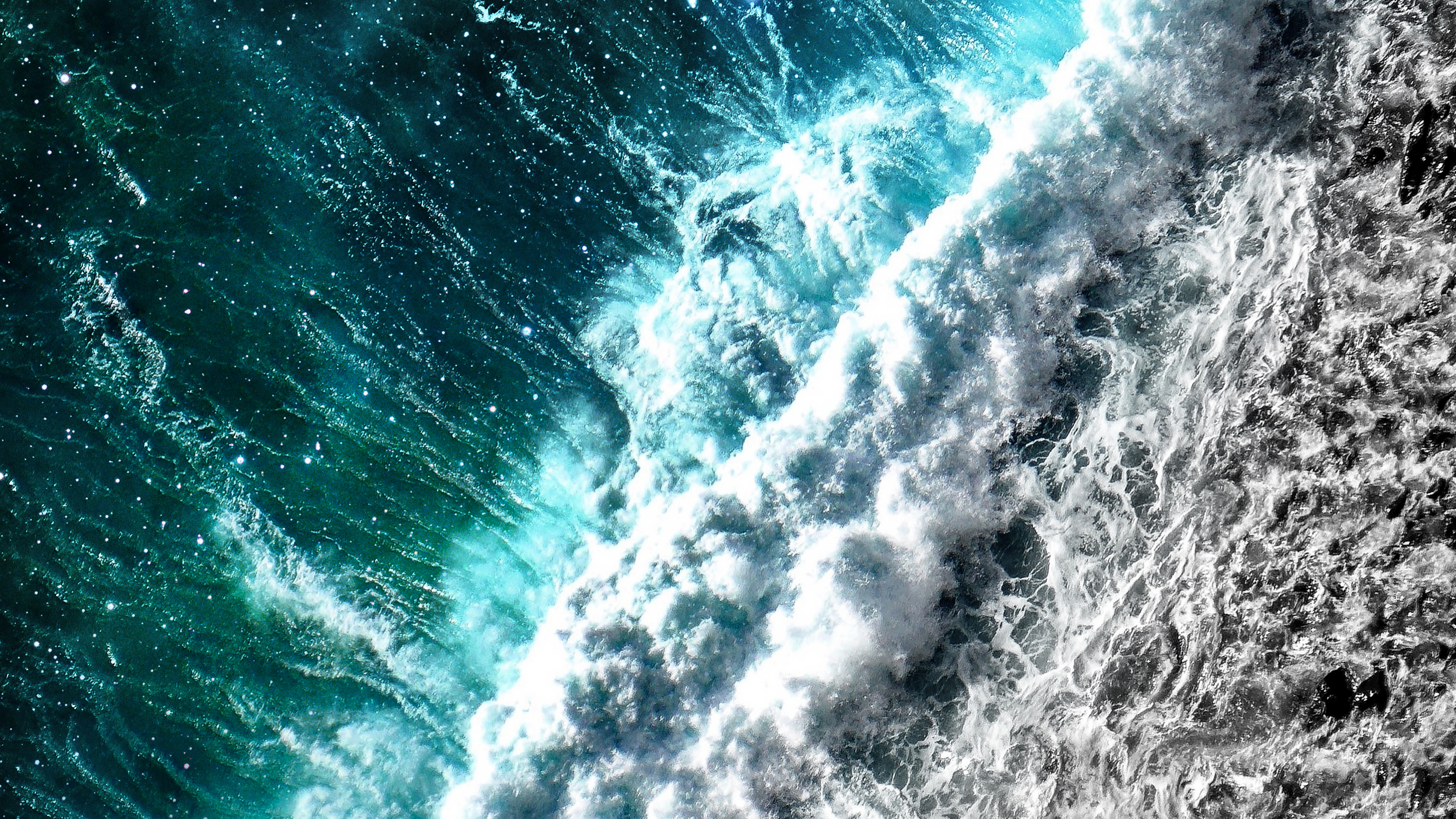 海洋, 水道, 液体, 天文学对象, 风波 壁纸 3840x2160 允许