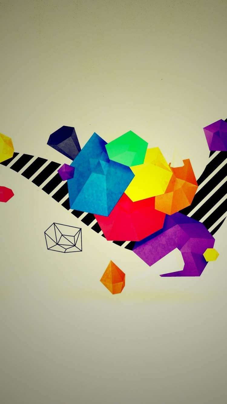 Peinture Abstraite Jaune Bleu et Vert. Wallpaper in 750x1334 Resolution