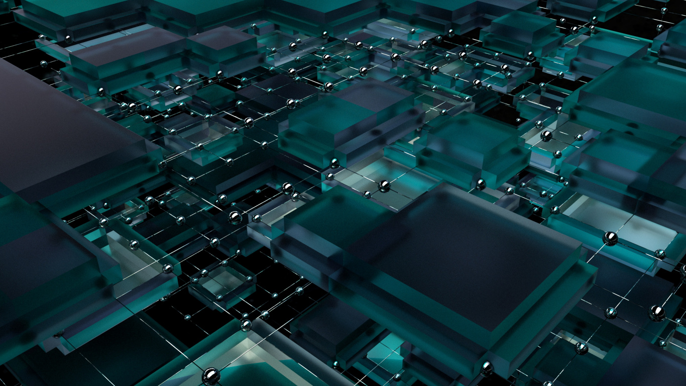 绿色的, 建筑, 转移, 电子, 渲染 壁纸 1366x768 允许