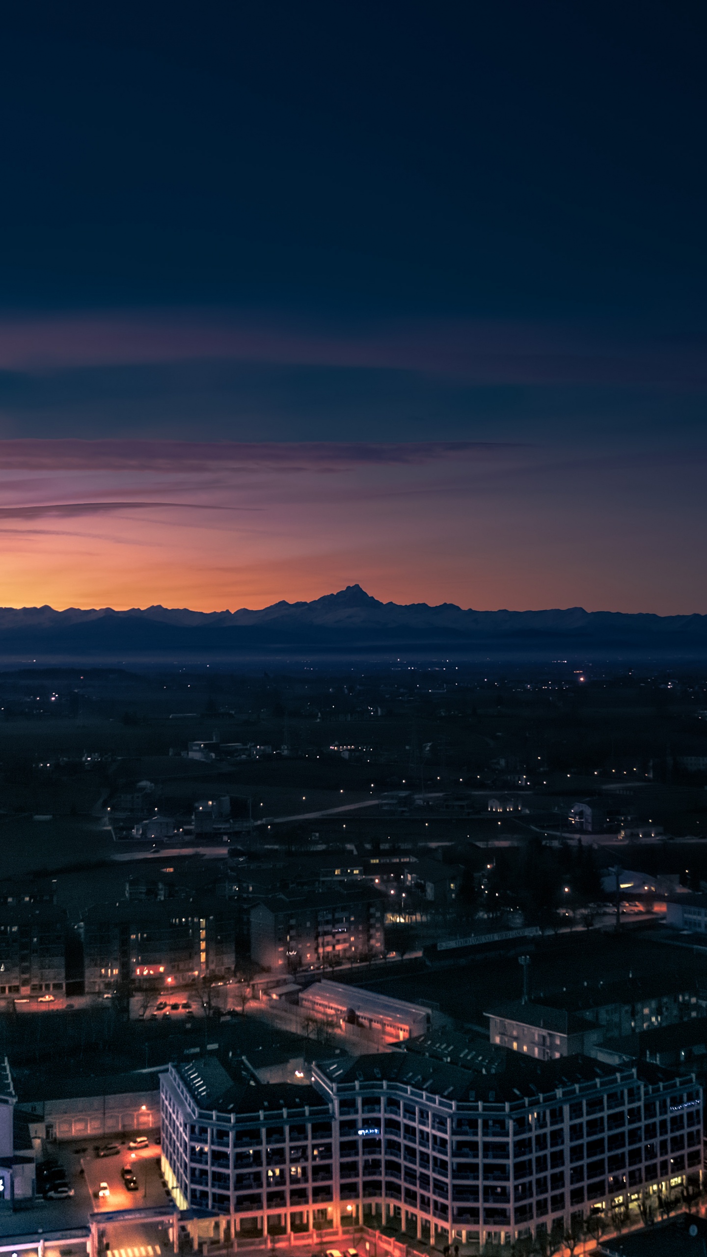 Ambiente, Edificio, Afterglow, Atardecer, Torre de Bloques. Wallpaper in 1440x2560 Resolution