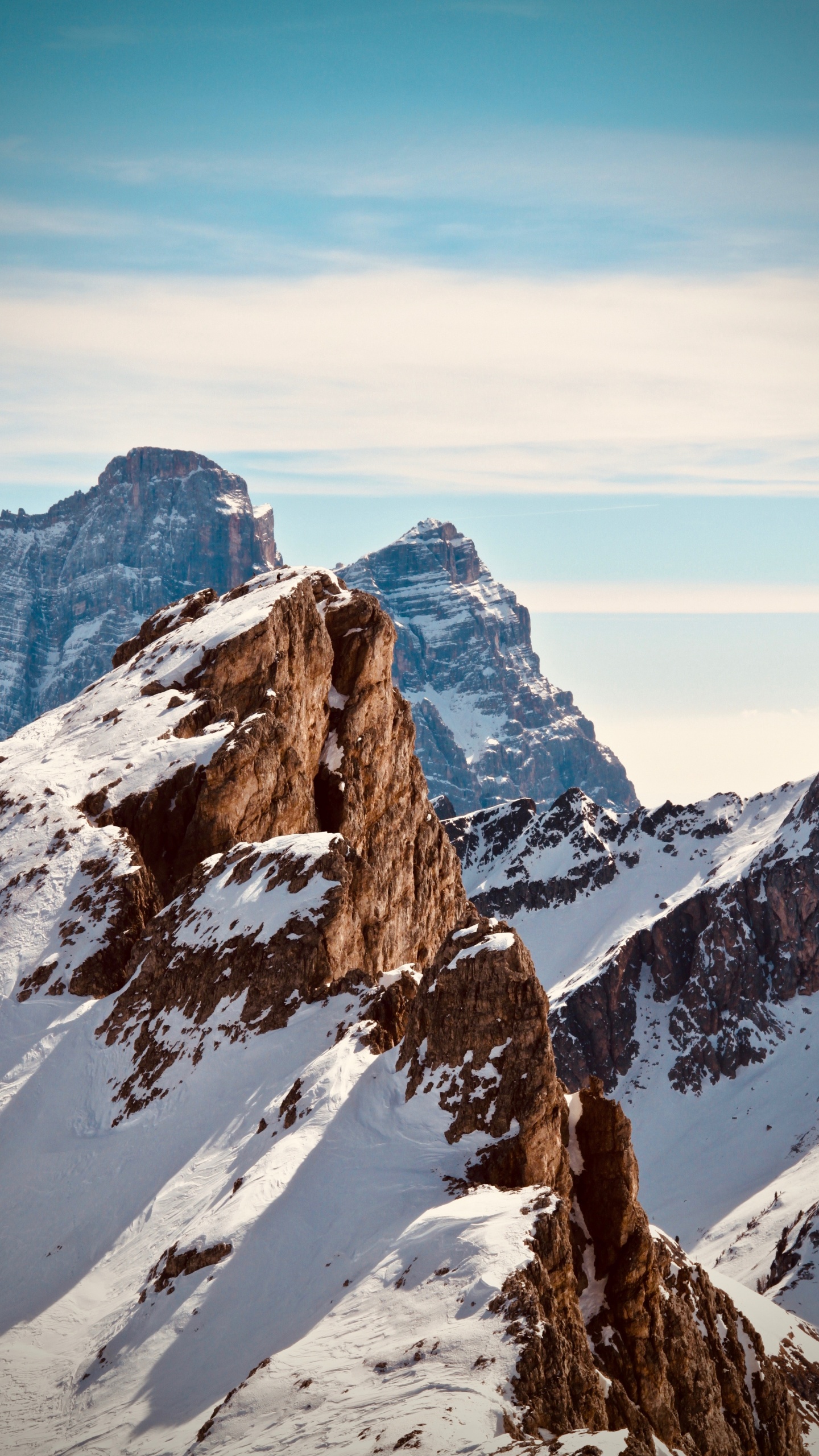 Bergkette, Bergigen Landschaftsformen, Grat, Alpen, Gipfel. Wallpaper in 1440x2560 Resolution