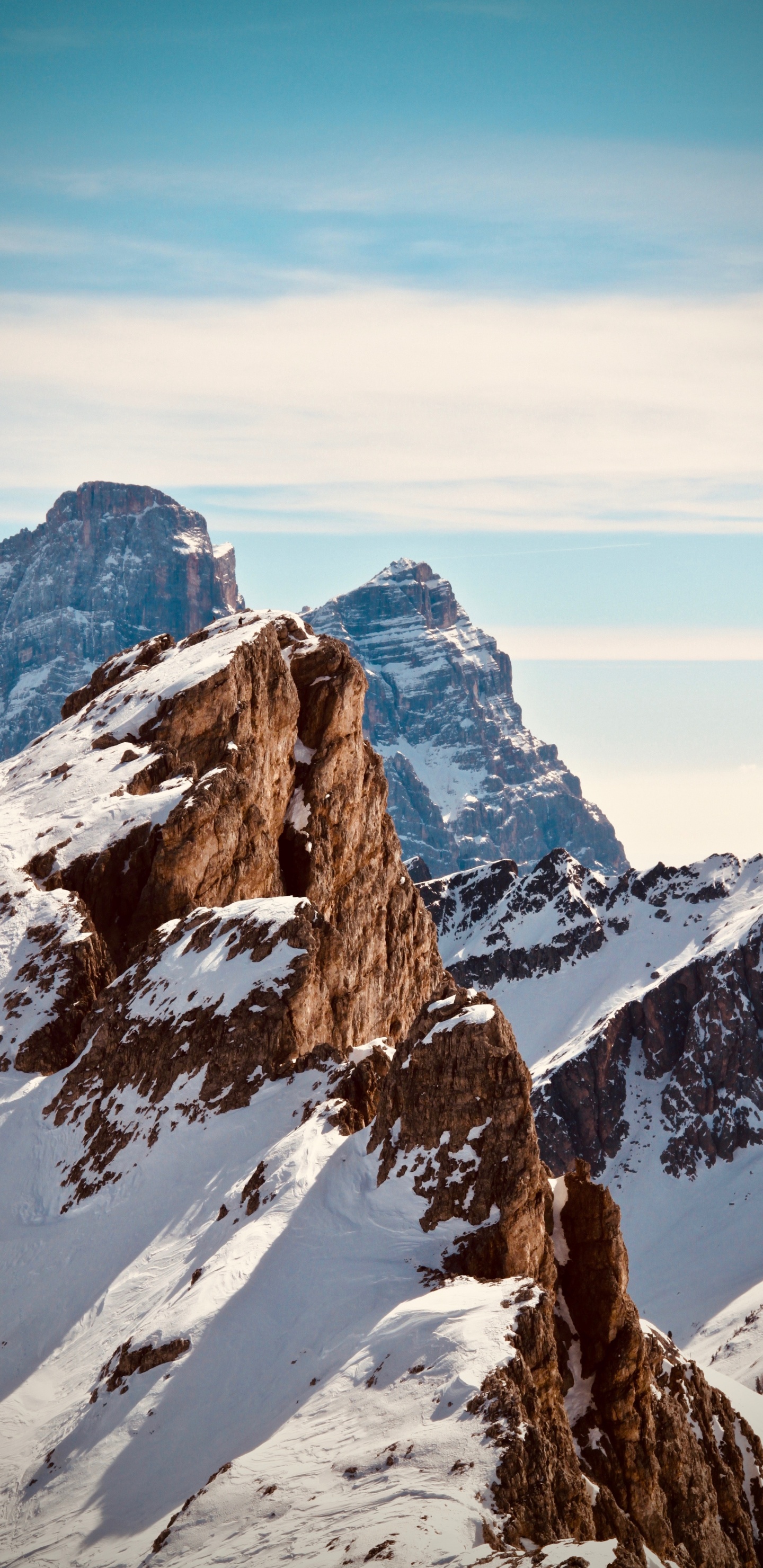 Bergkette, Bergigen Landschaftsformen, Grat, Alpen, Gipfel. Wallpaper in 1440x2960 Resolution