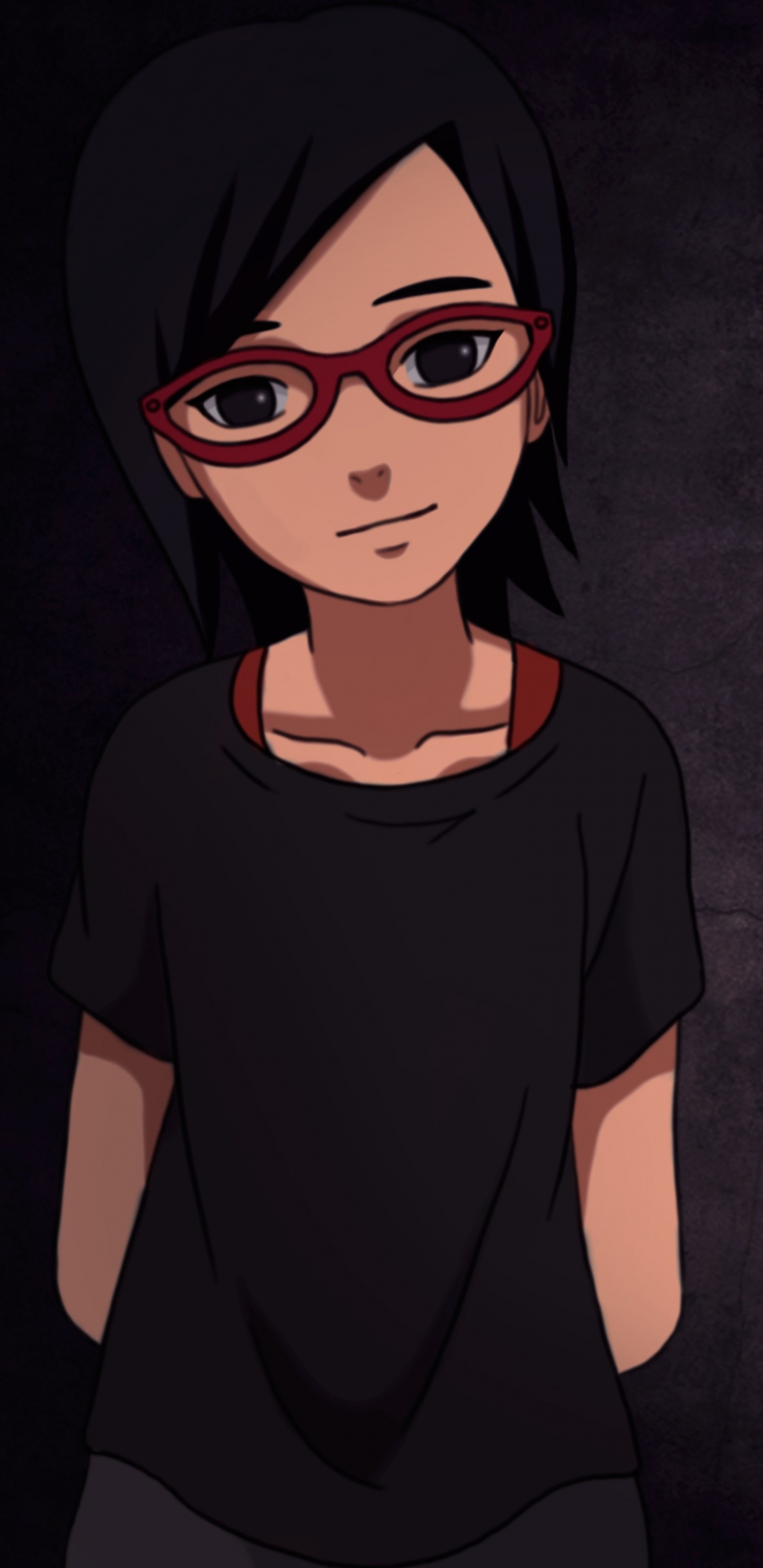 Mujer en Camiseta Negra Con Cuello Redondo. Wallpaper in 1440x2960 Resolution