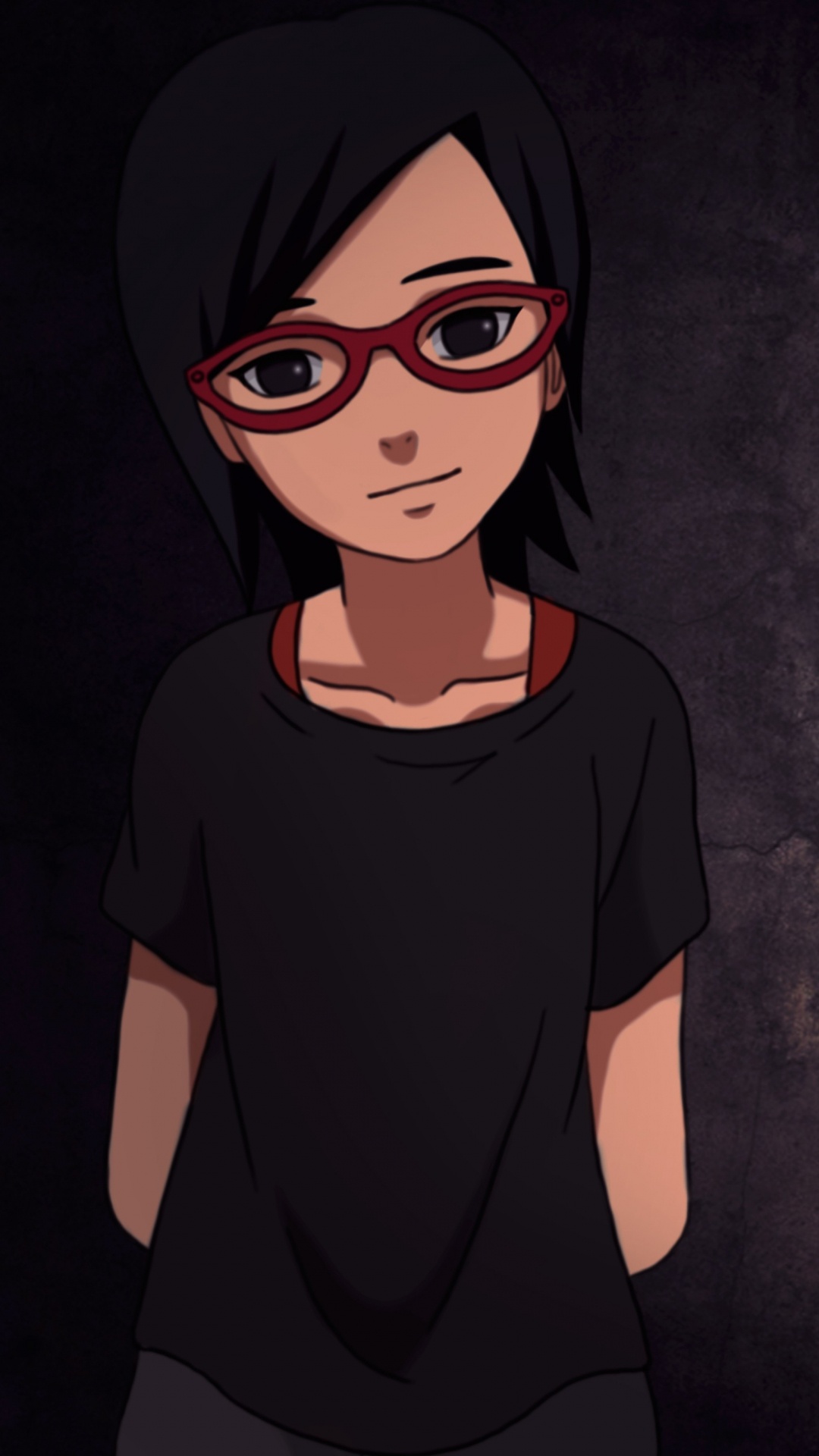 Femme en T-shirt Ras du Cou Noir. Wallpaper in 1080x1920 Resolution