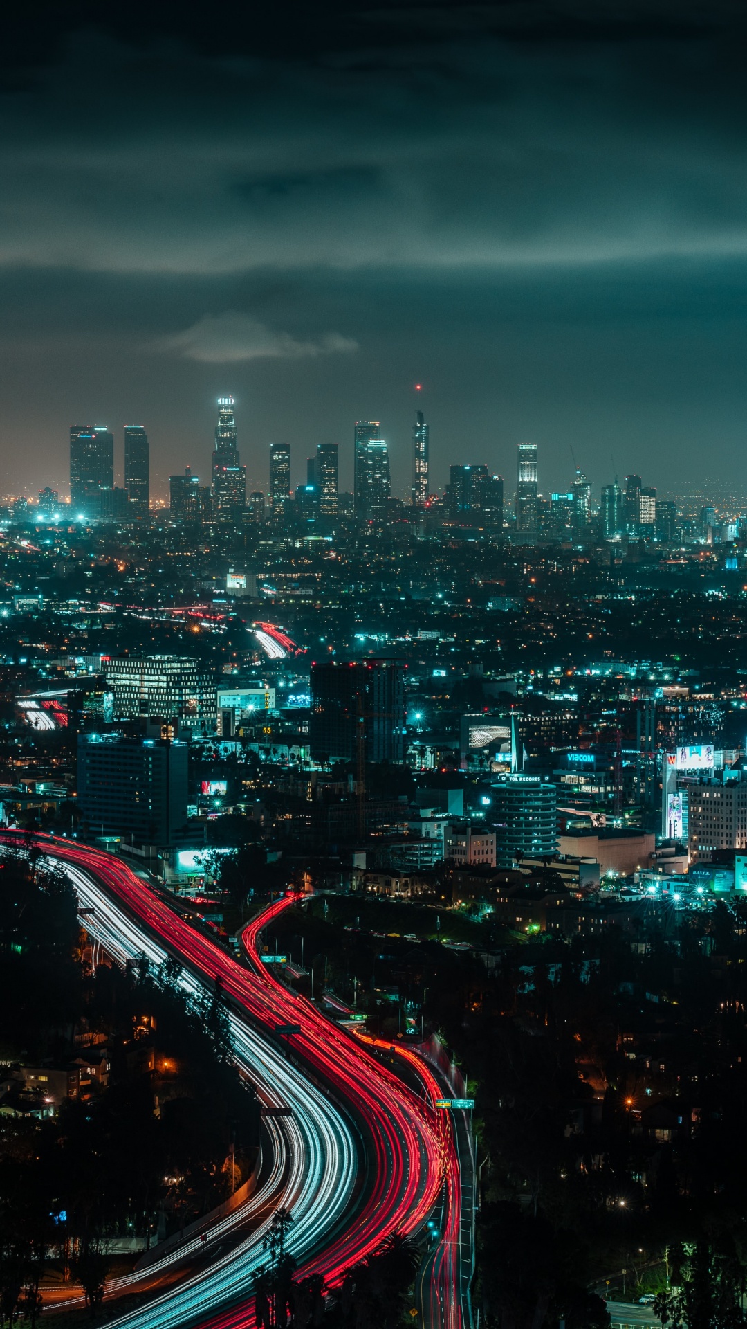 City Skyline During Night Time. Wallpaper in 1080x1920 Resolution